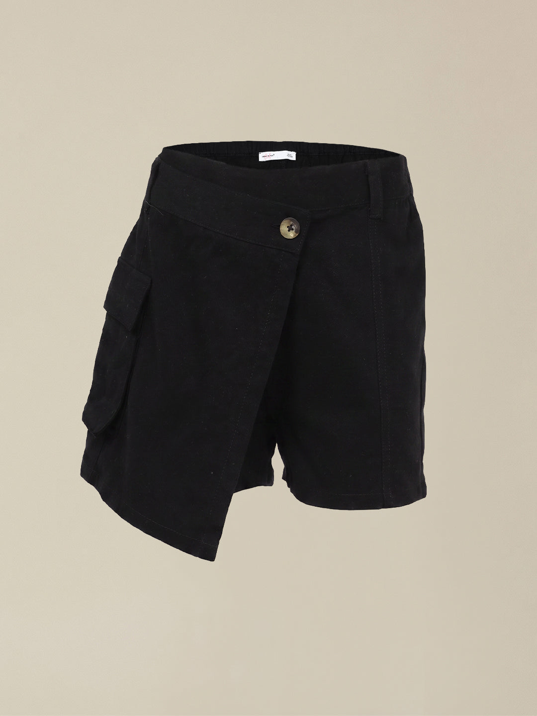 Girls Jet Black Casual Shorts