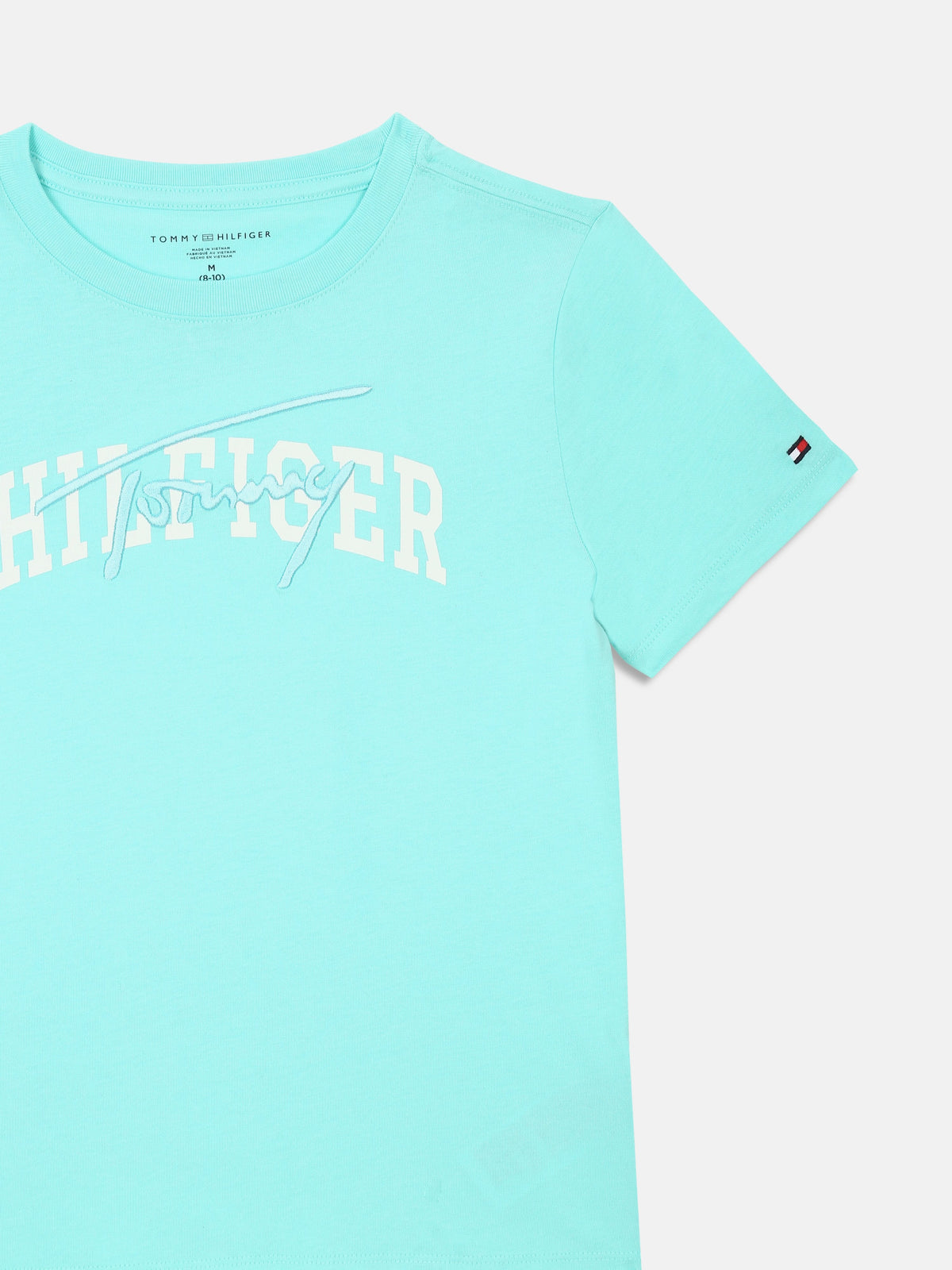 Boys Logo Regular Fit Cotton T-Shirt Miami Aqua
