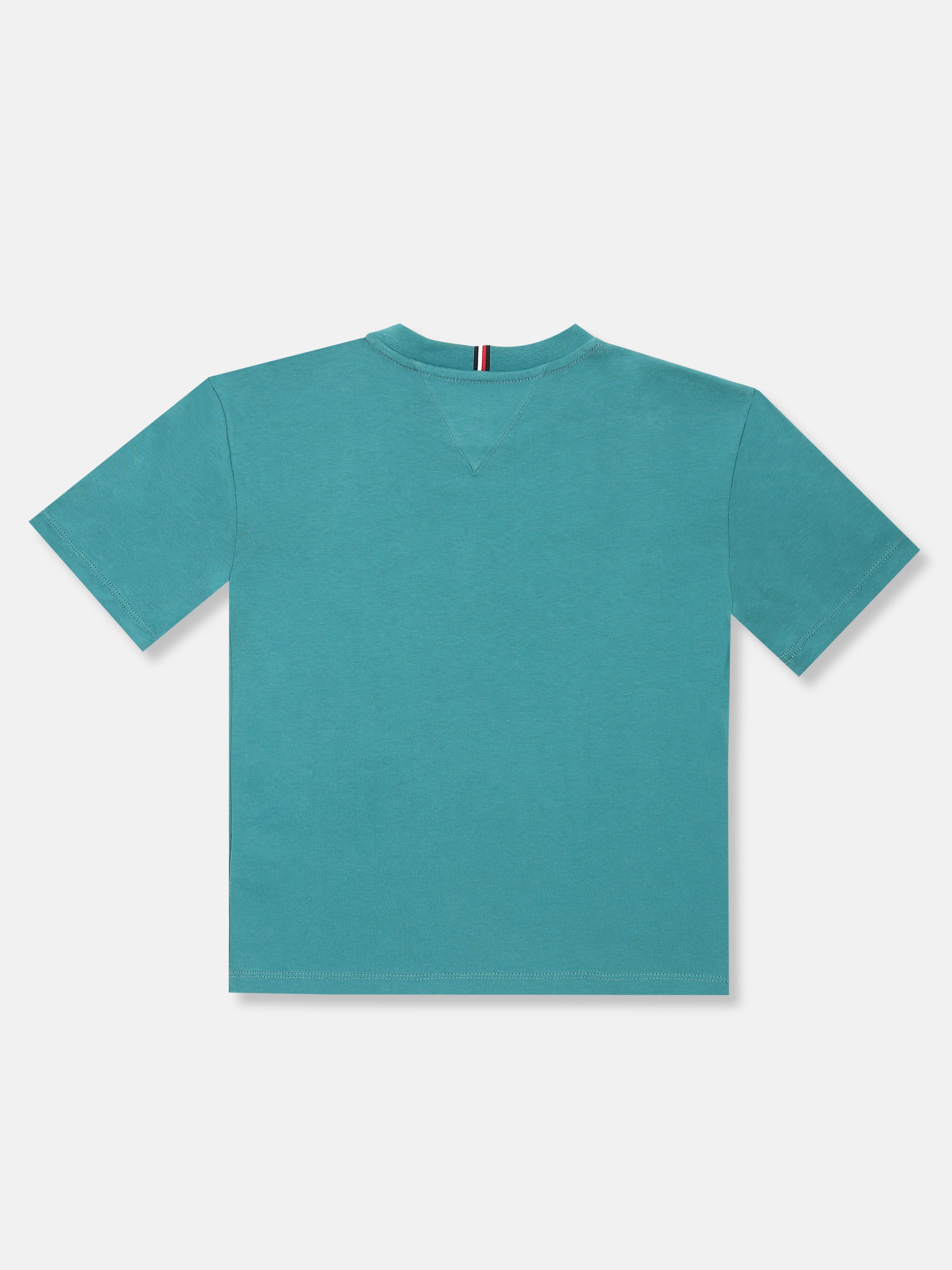 Logo Teal Regenerative Cotton T-Shirt for Boys