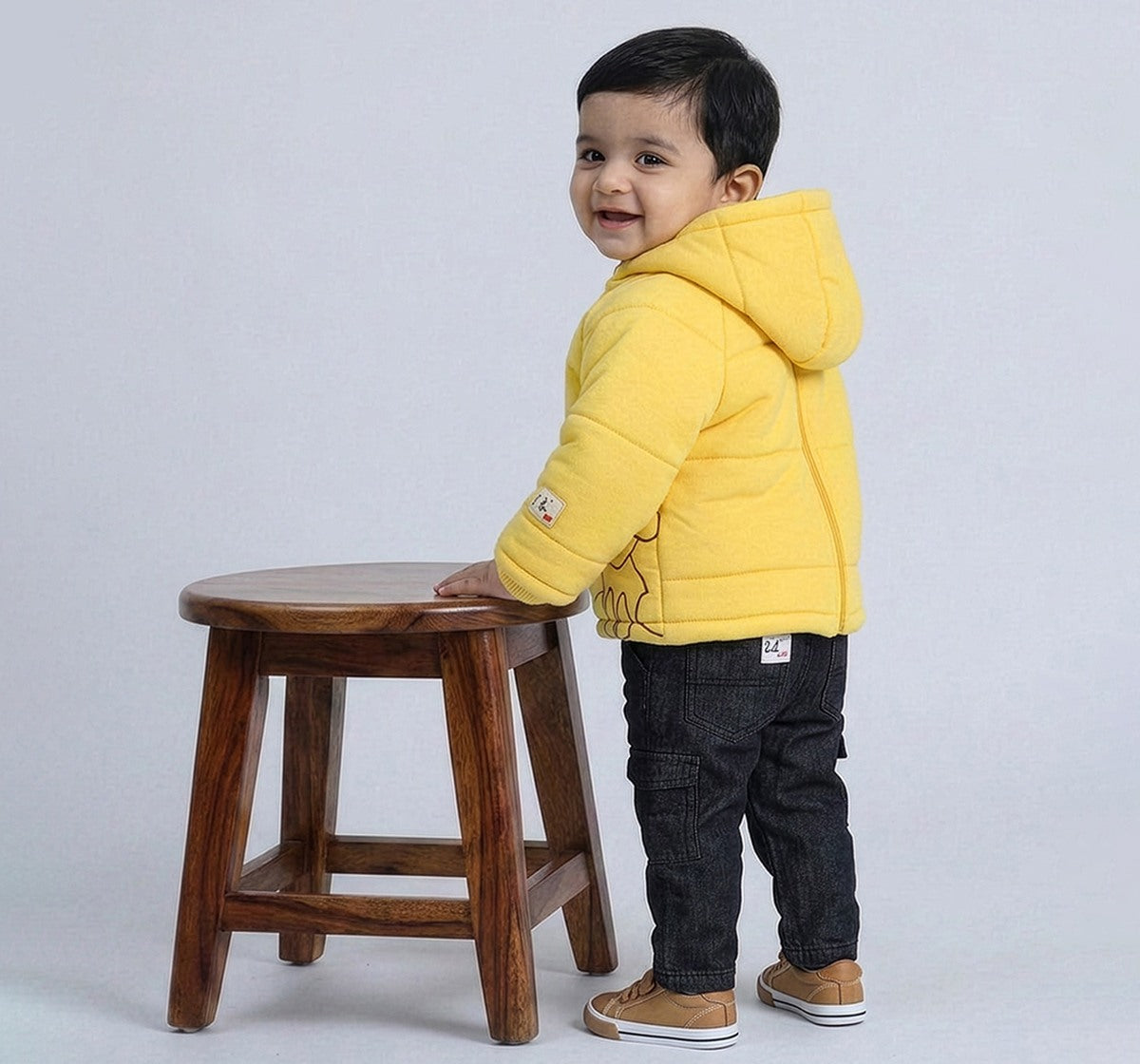 Heavywinter Hooded Embroidered Jacket Yellow