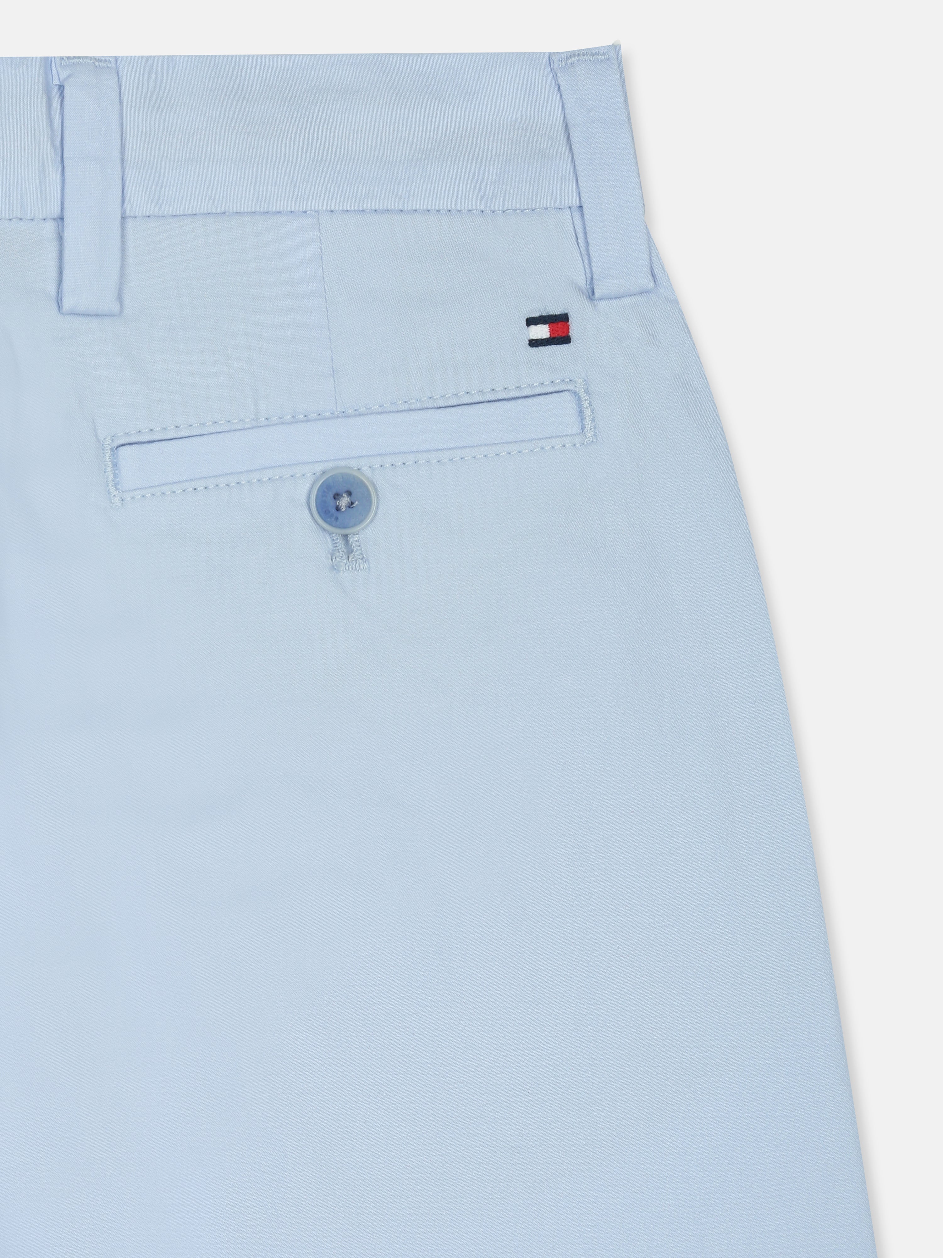 Boys Blue Loose Fit Mid Rise Trousers
