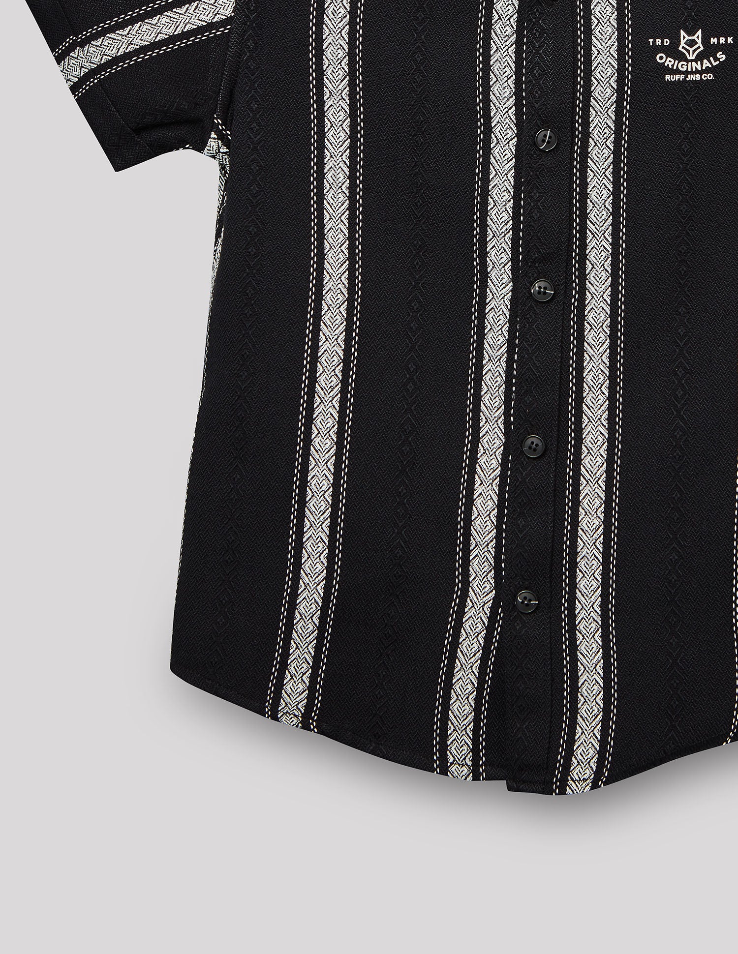 Boys Black Cotton Fashion Shirt – Half Sleeve