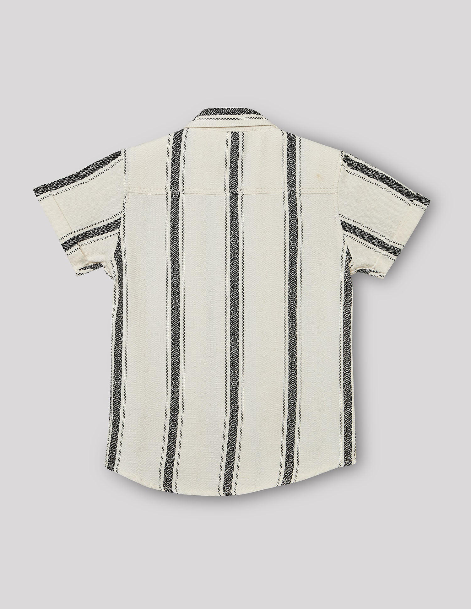 Boys Cream Cotton Fashion Shirt – Half Sleeve