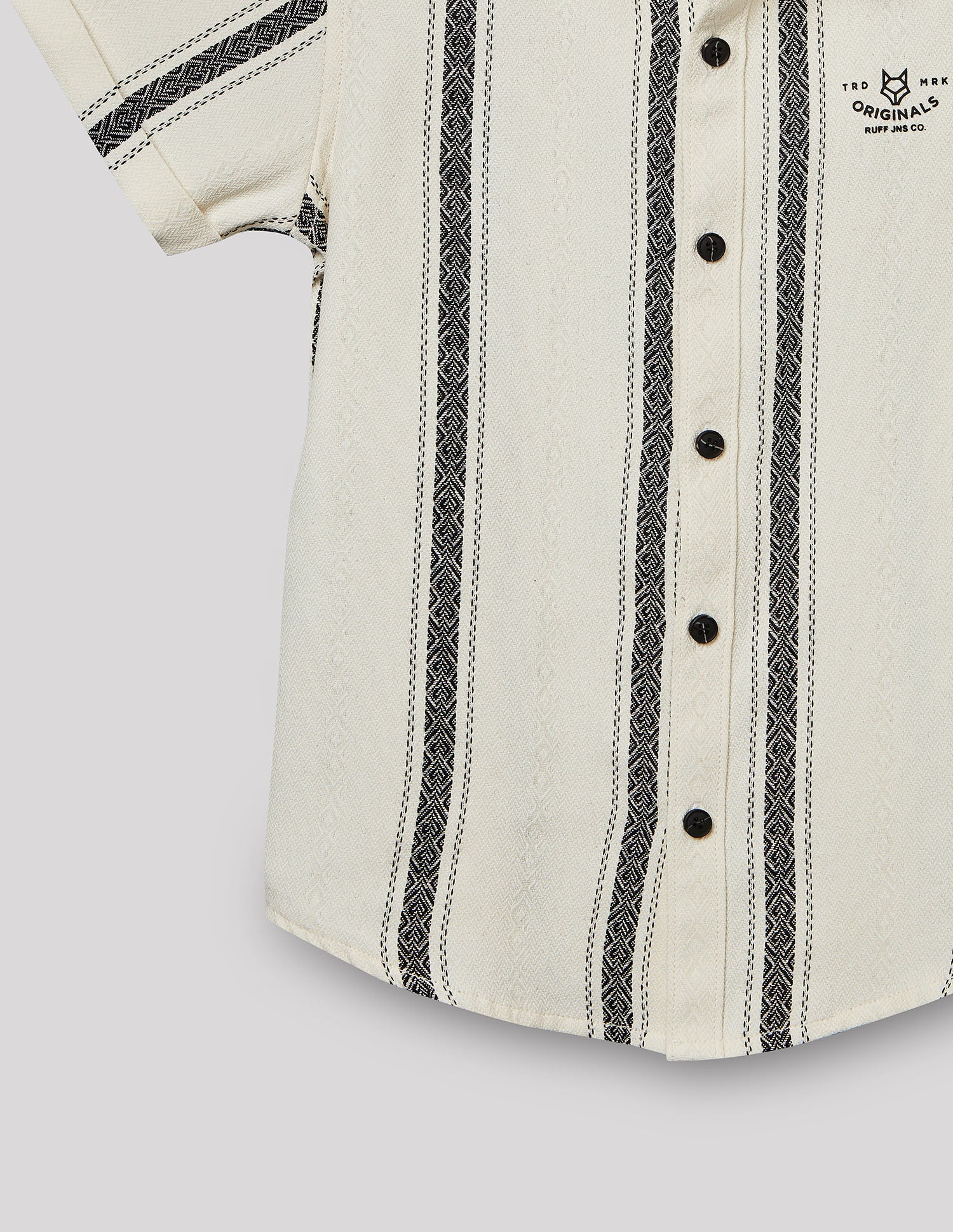 Boys Cream Cotton Fashion Shirt – Half Sleeve