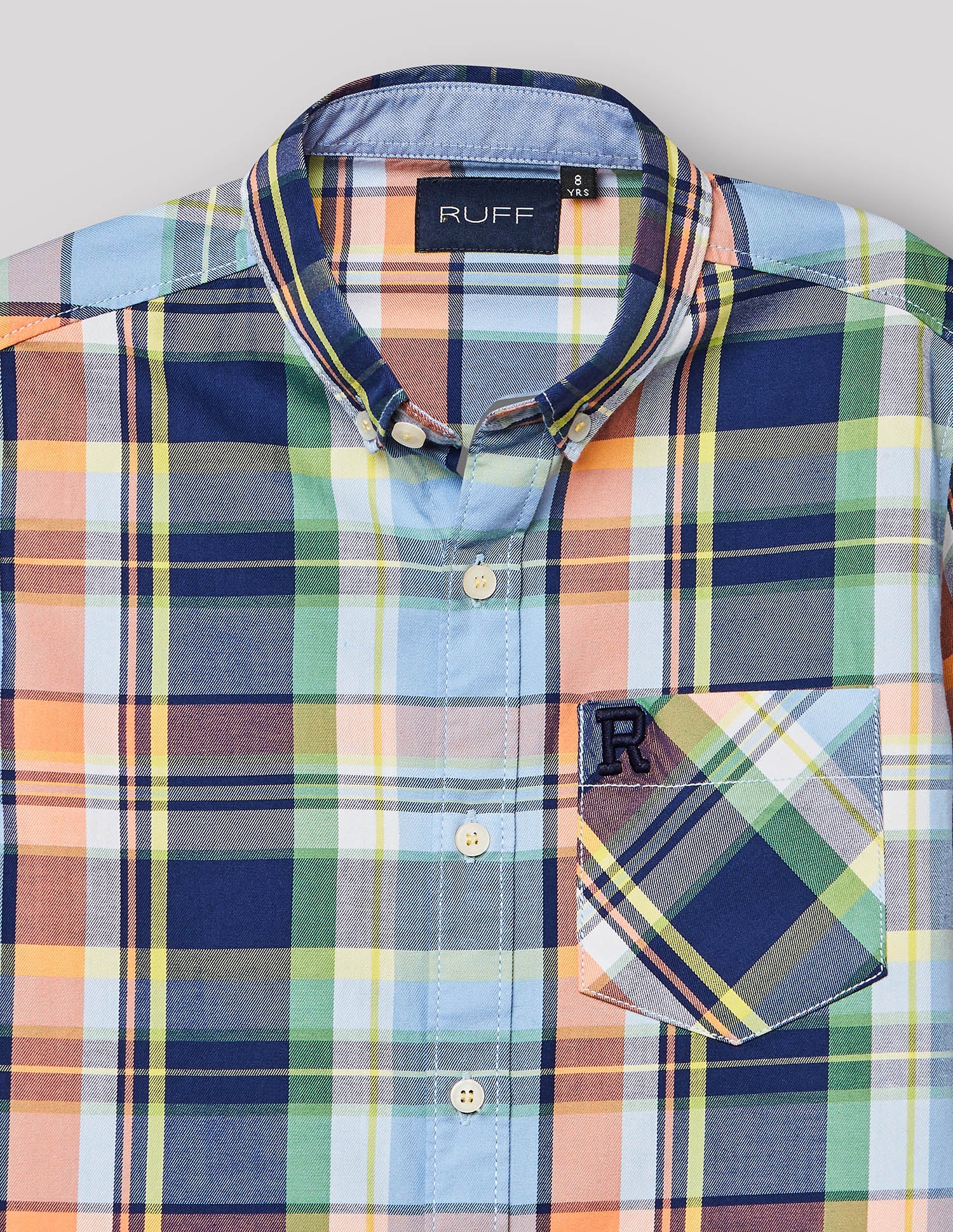 Boys Blue Cotton Checks Shirt – Full Sleeve