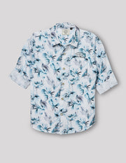 Boys Sky Cotton Casual Print Shirt – Full Sleeve