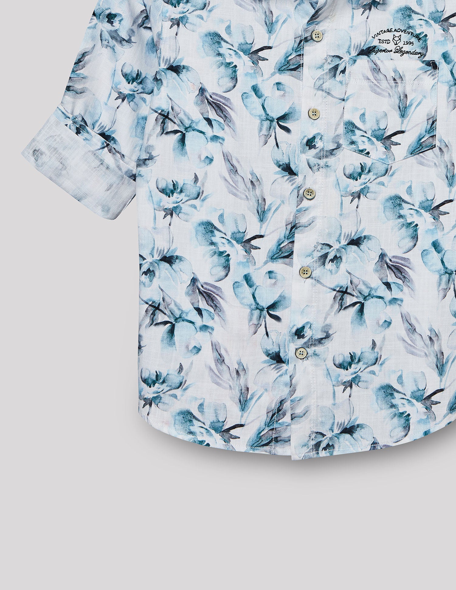 Boys Sky Cotton Casual Print Shirt – Full Sleeve
