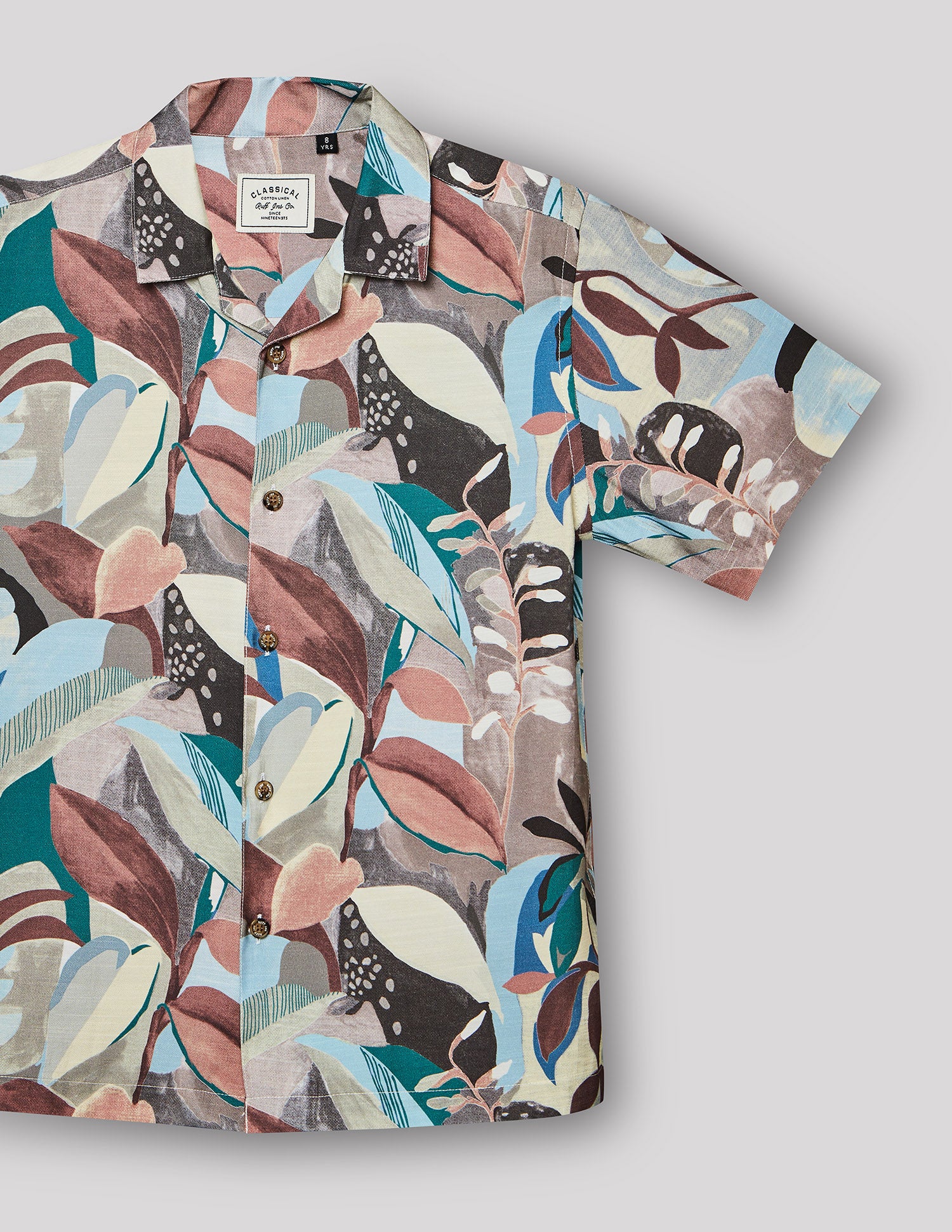 Boys Sky Cotton Casual Print Shirt – Half Sleeve