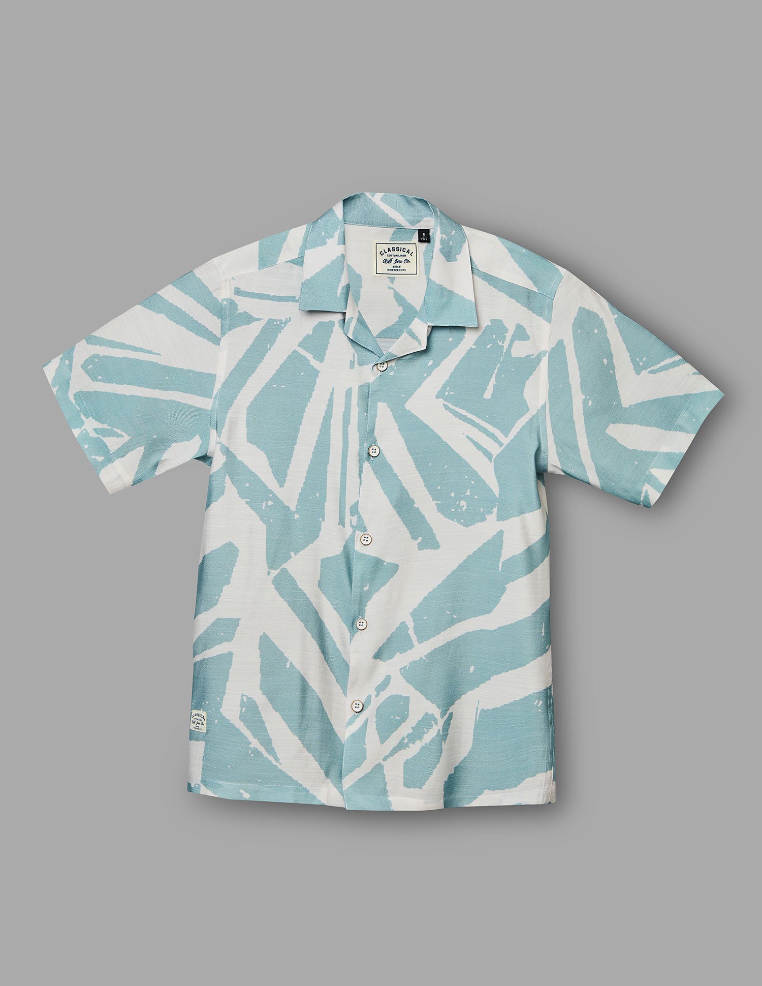 Boys Mint Cotton Casual Print Shirt – Half Sleeve