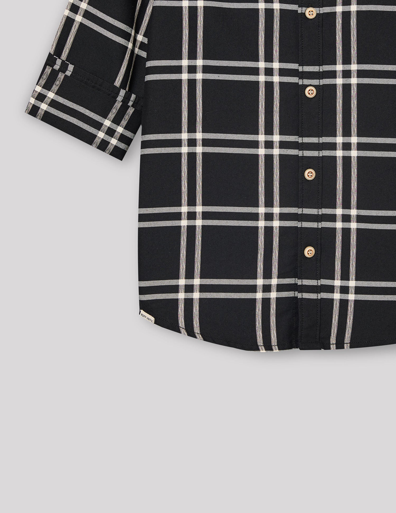 Boys Black Cotton Checks Shirt – Full Sleeve