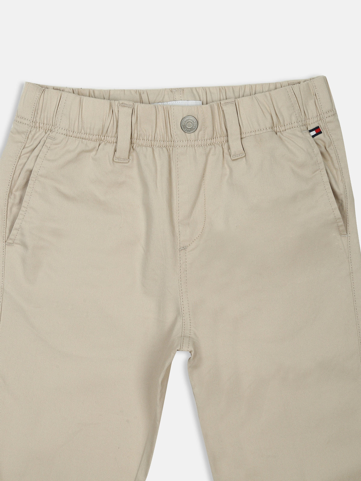 Boys Relaxed Fit Solid Mid Rise Chino Classic Beige