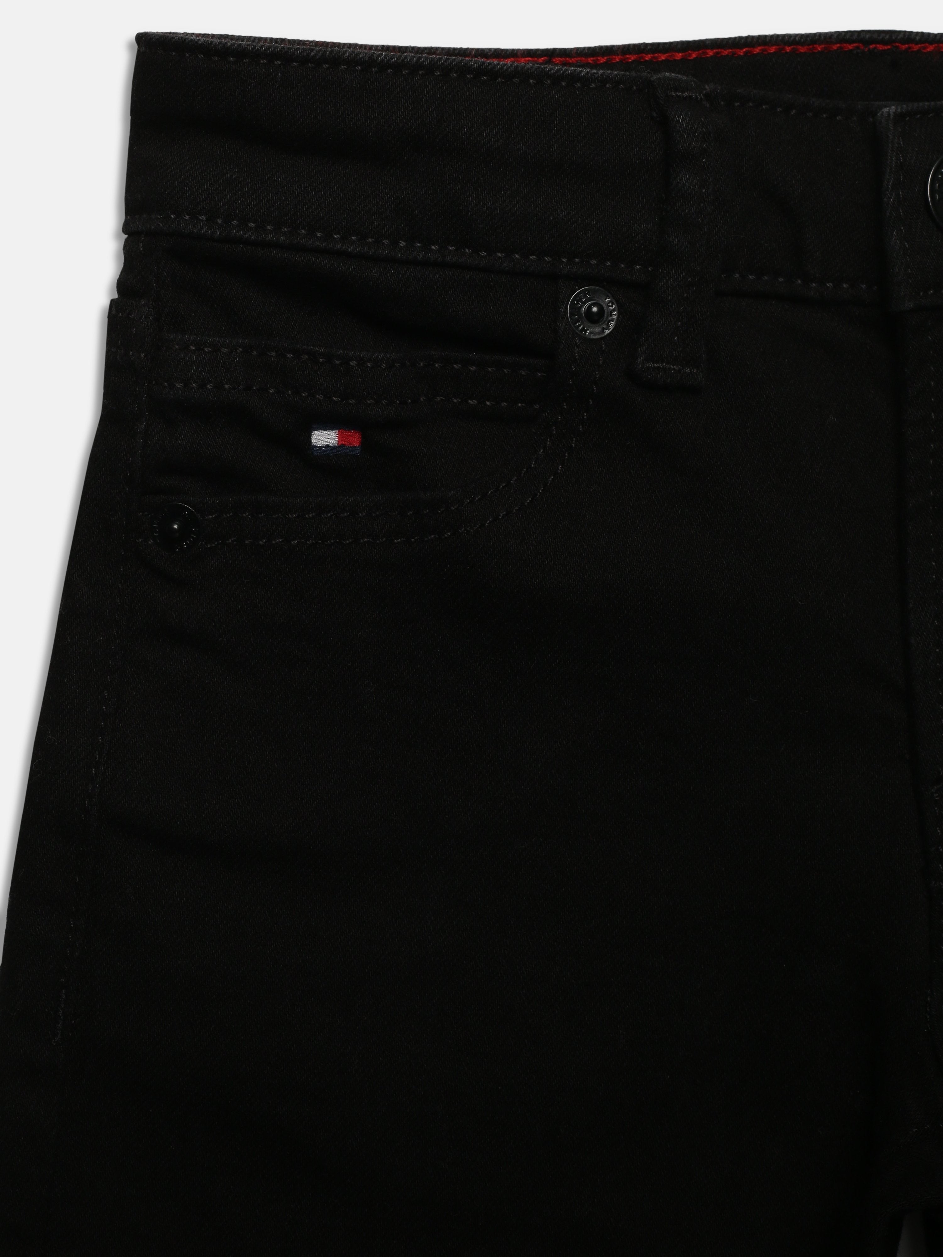 Girls Black Straight Fit Denim Jeans with Stretch