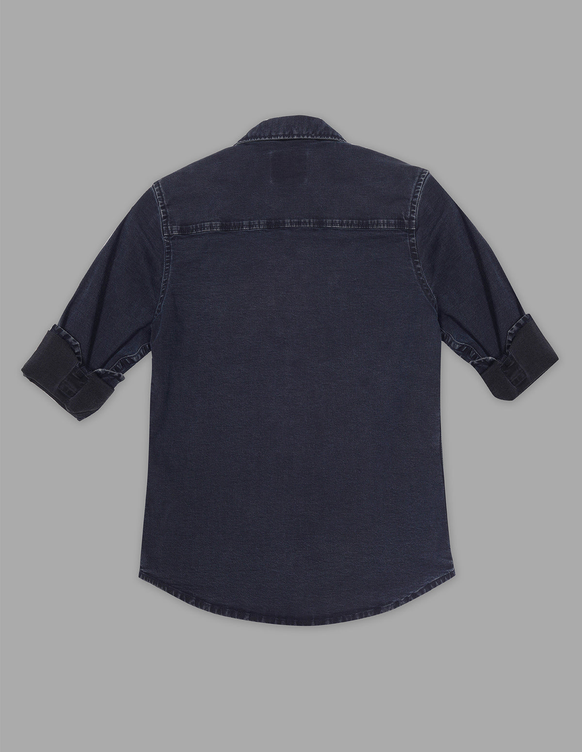 Boys Raw Cotton Stretch Denim Shirt