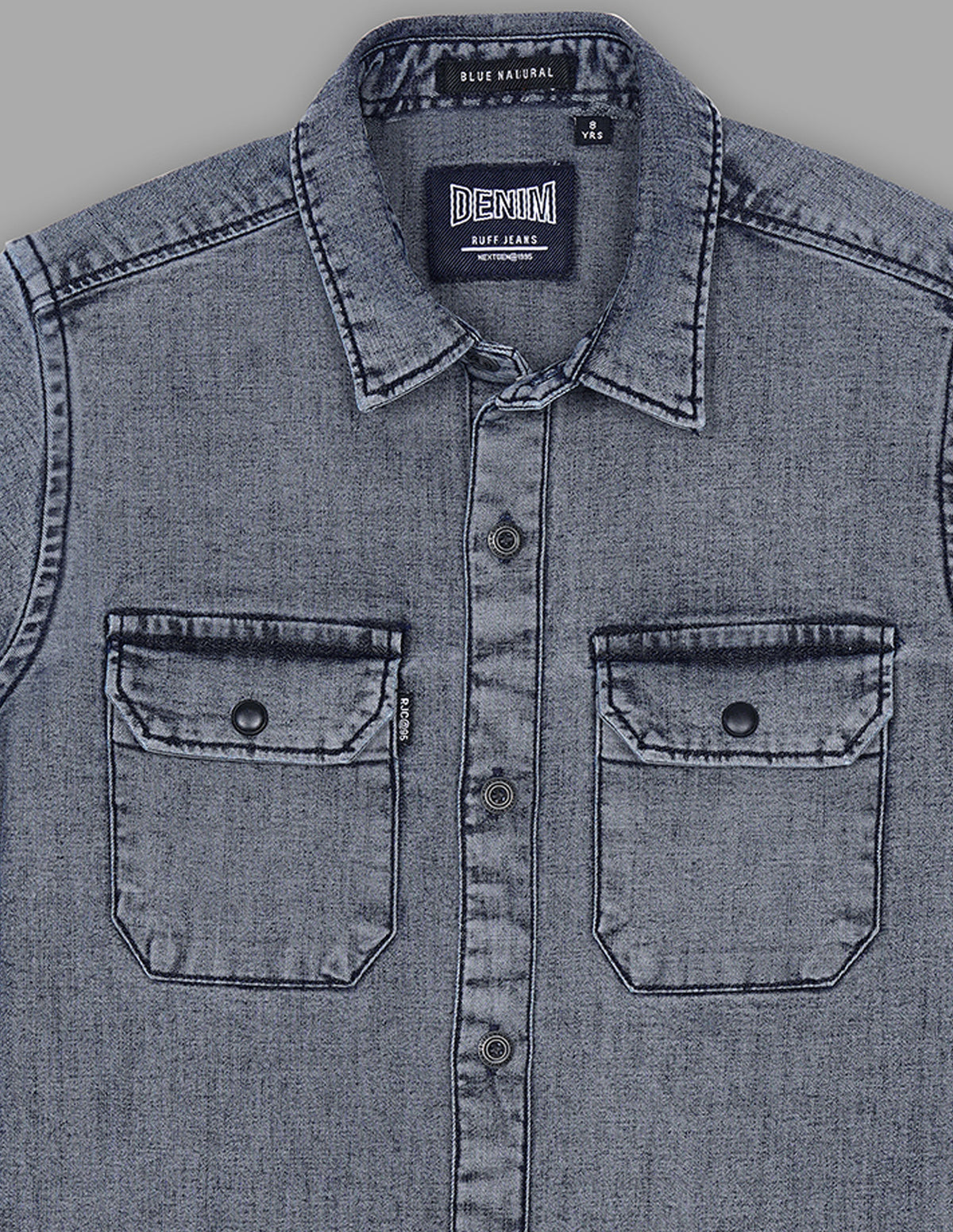 Boys Indigo 100% Cotton Denim Shirt