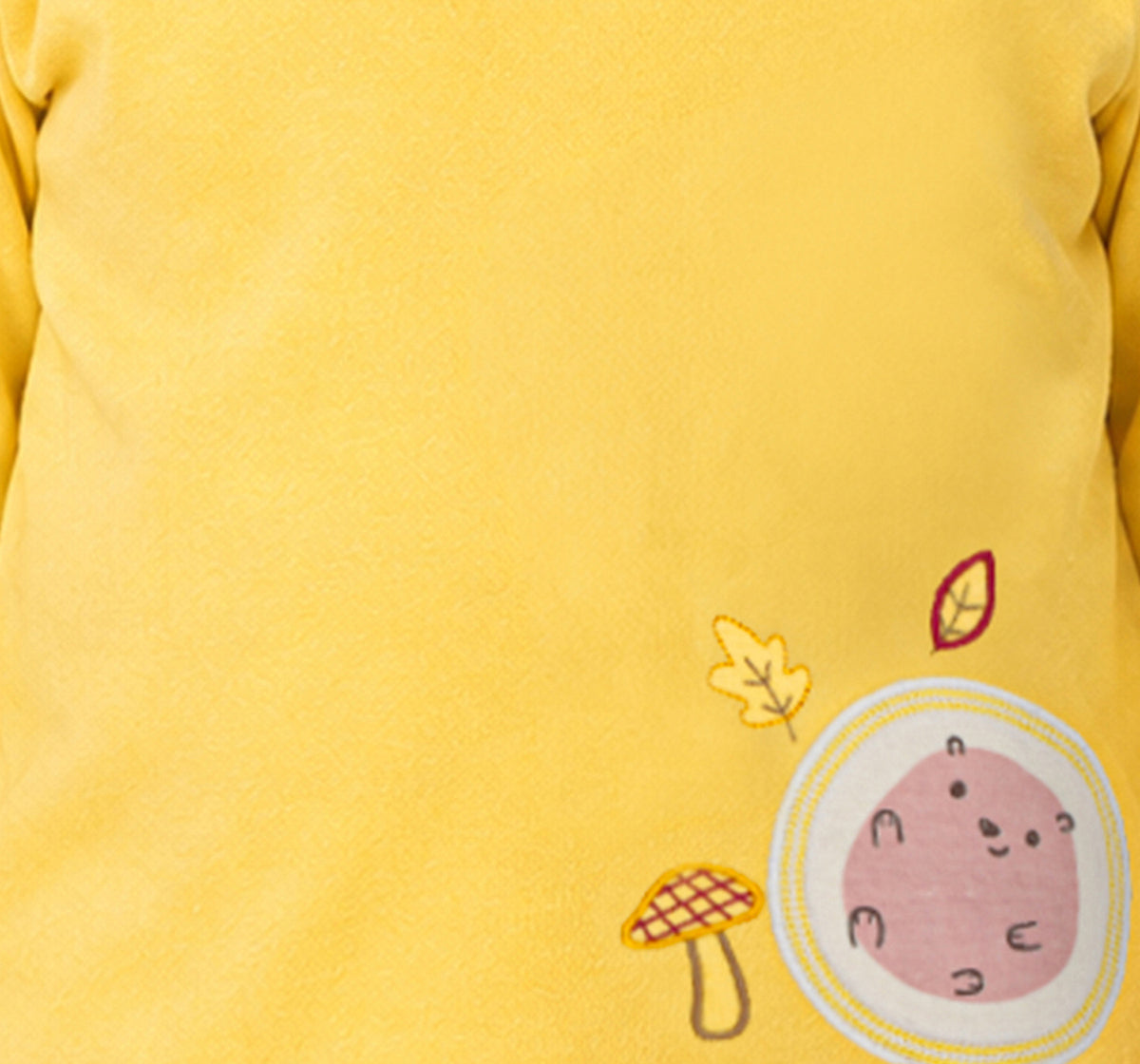 T-Shirt with Applique & Bottoms Set Yellow