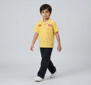 Seersucker Half Sleeve Shirt Yellow