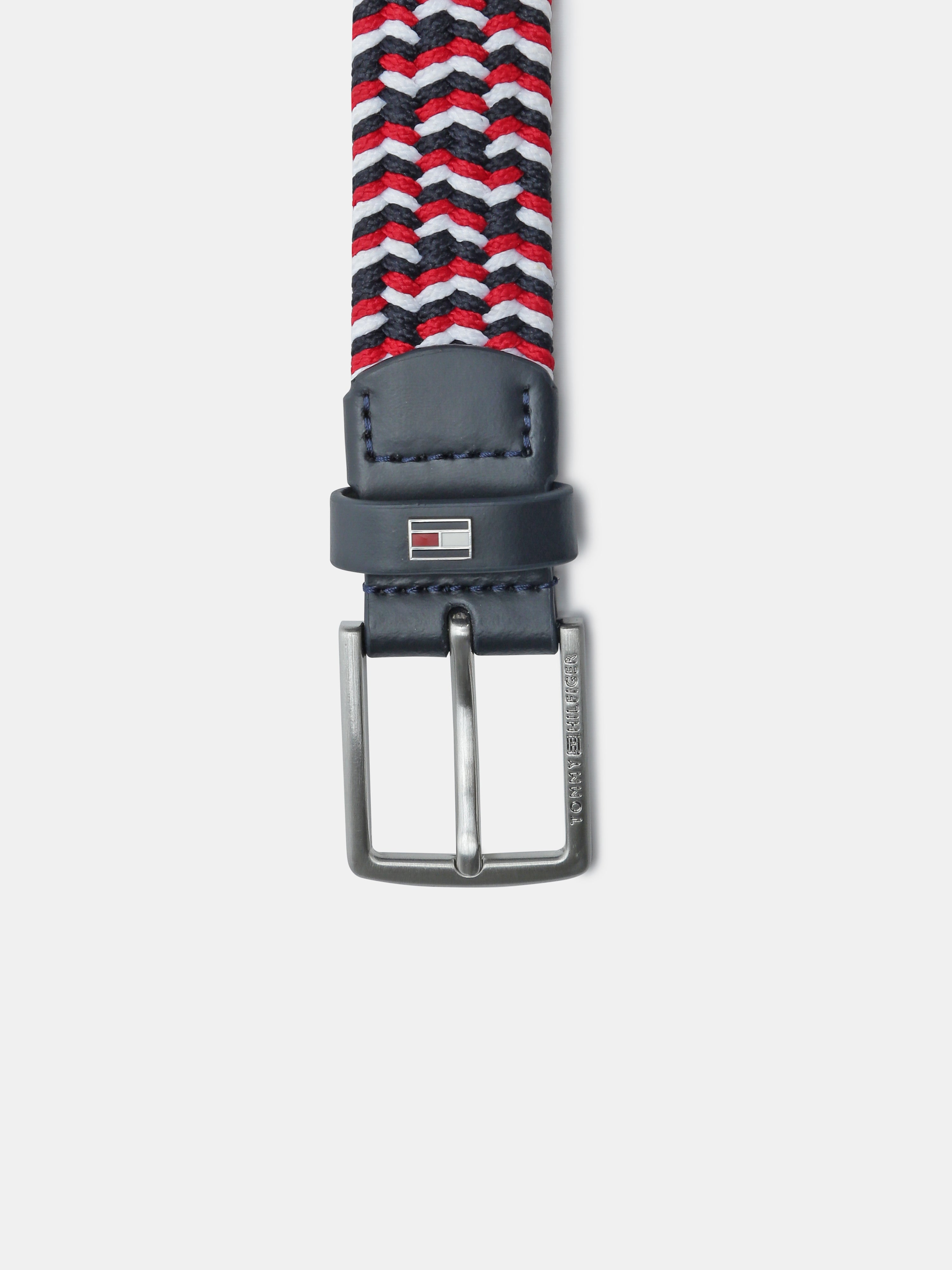 Kids Red Textured Stretch Casual Belt