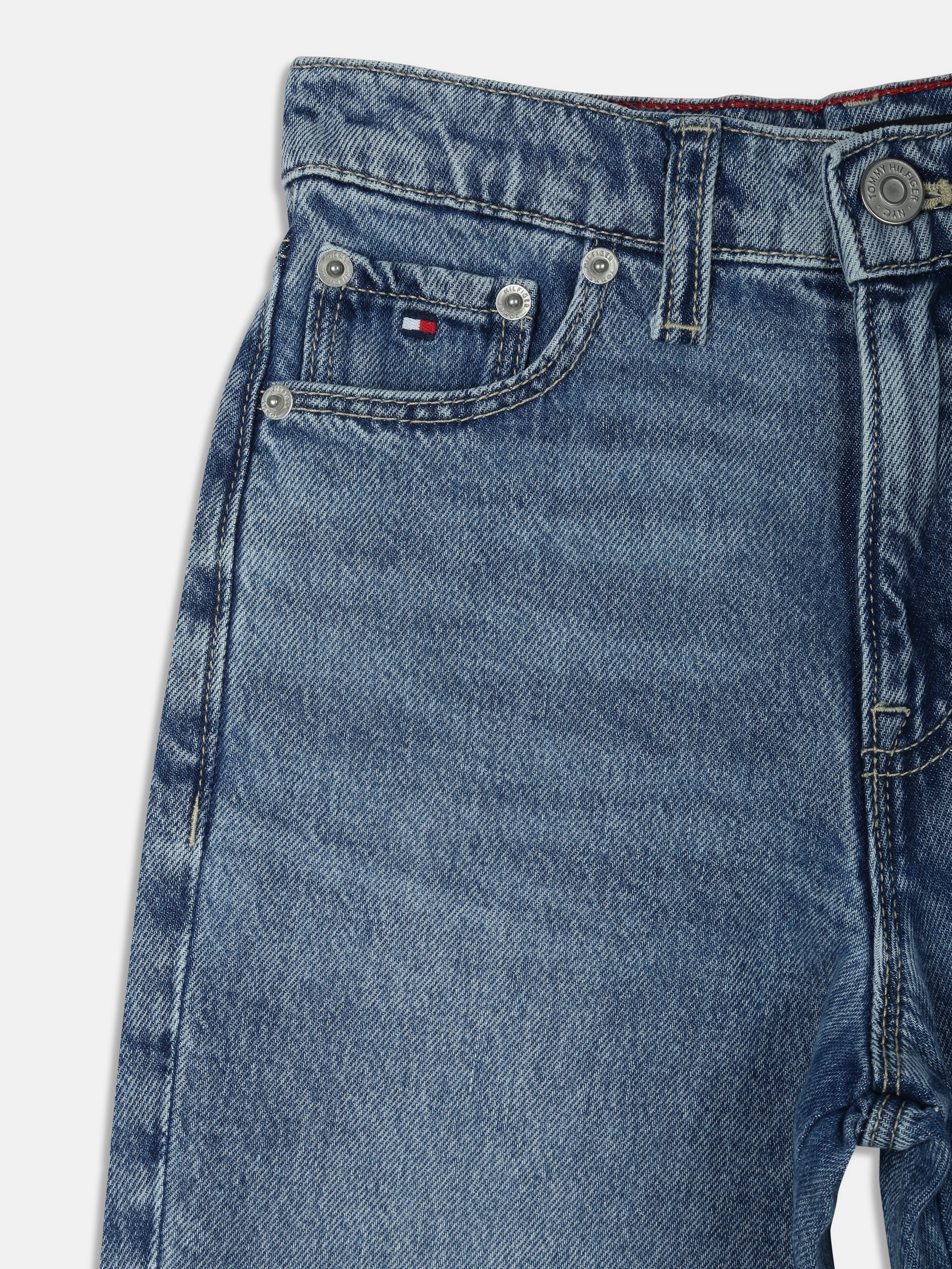 Girls Blue Relaxed Fit Lyocell Blend Denim Jeans