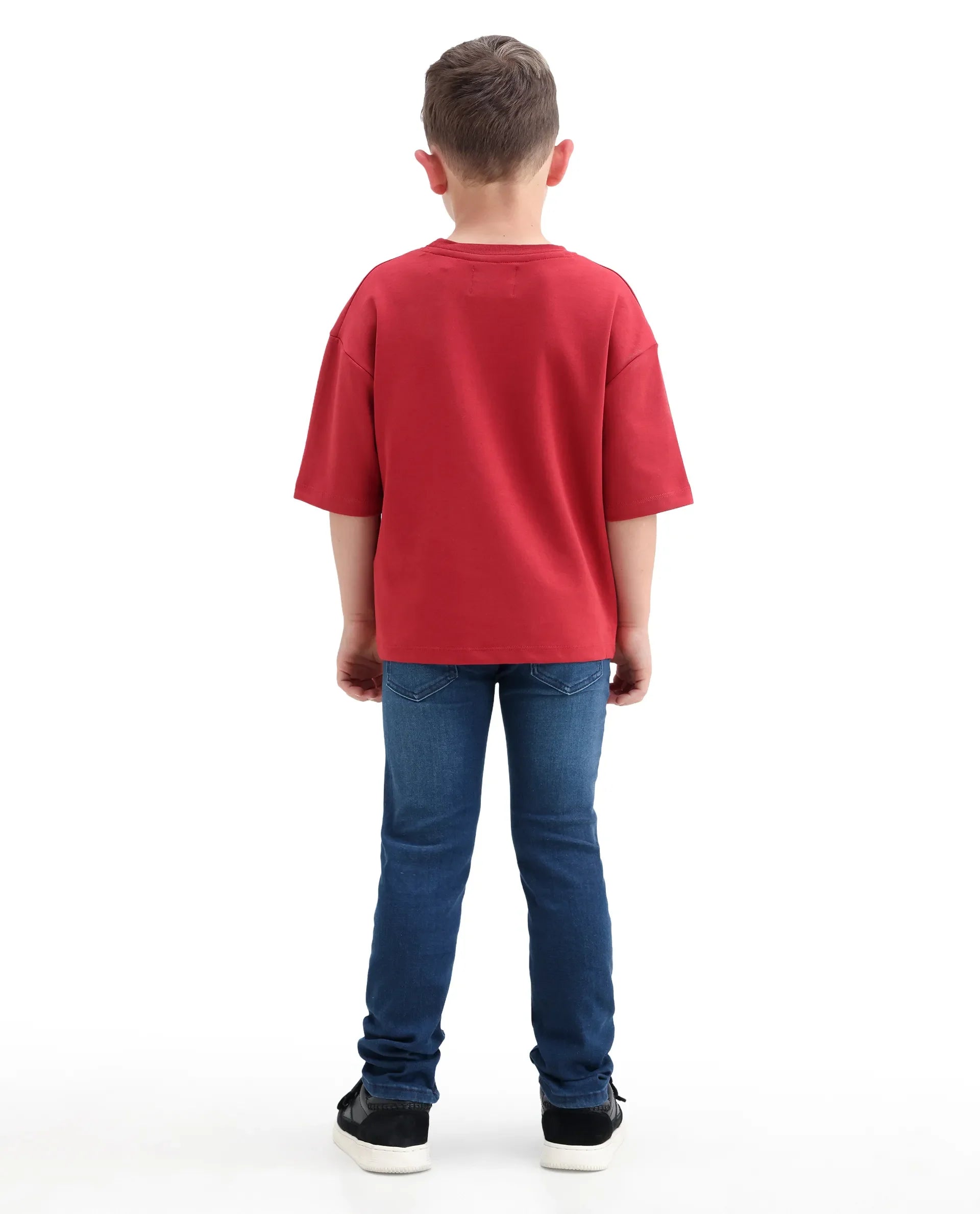 Rare Ones Boys Blue Slim Fit Cotton Blend Jeans