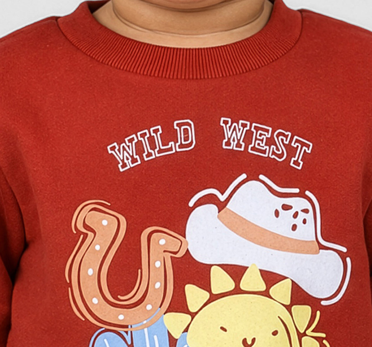 Sweatshirt with Print Maroon