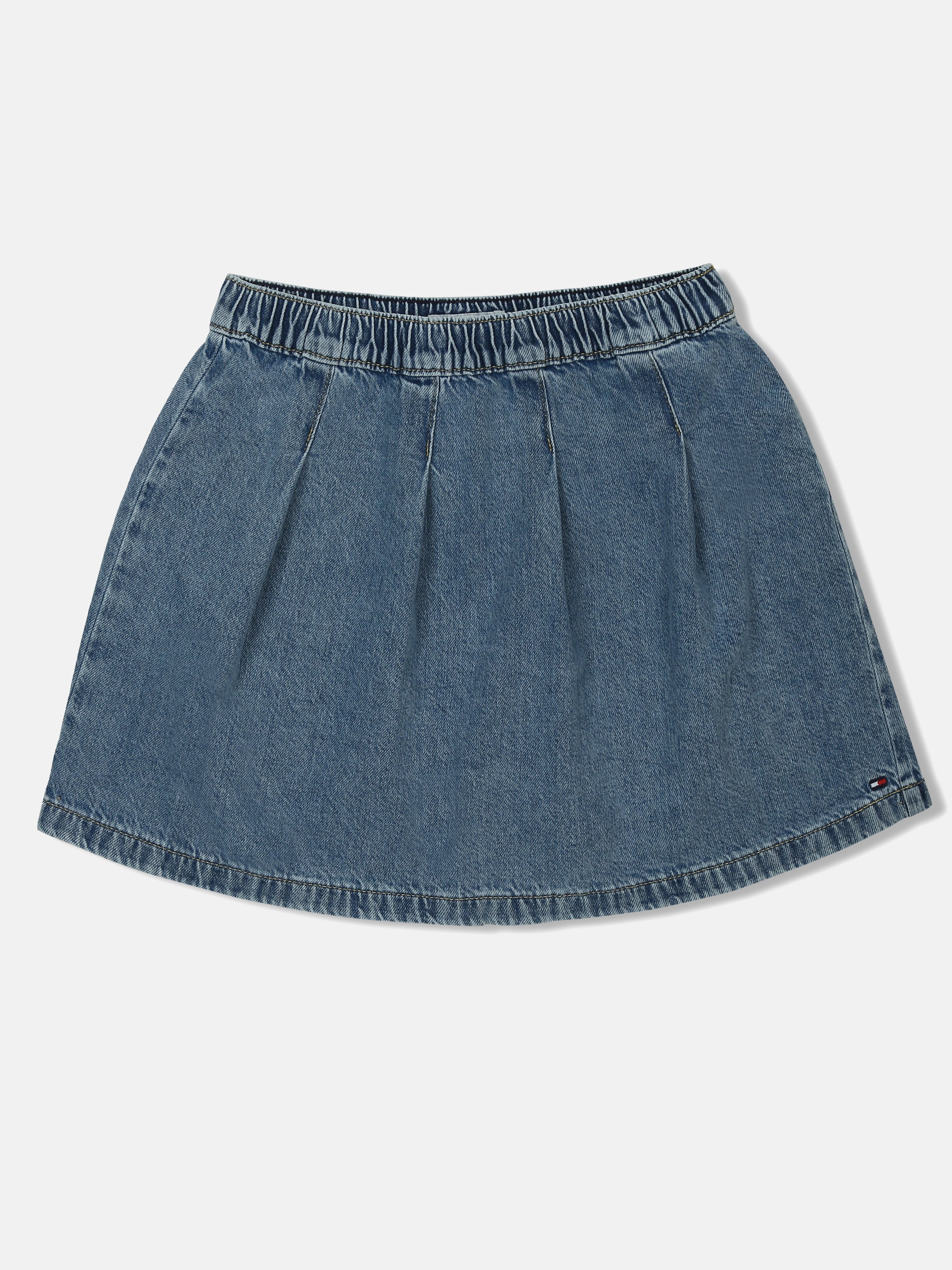 Mid Rise Denim Skirt for Girls Blue