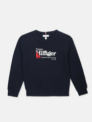 Logo Navy Regenerative Cotton Sweatshirt for Boys