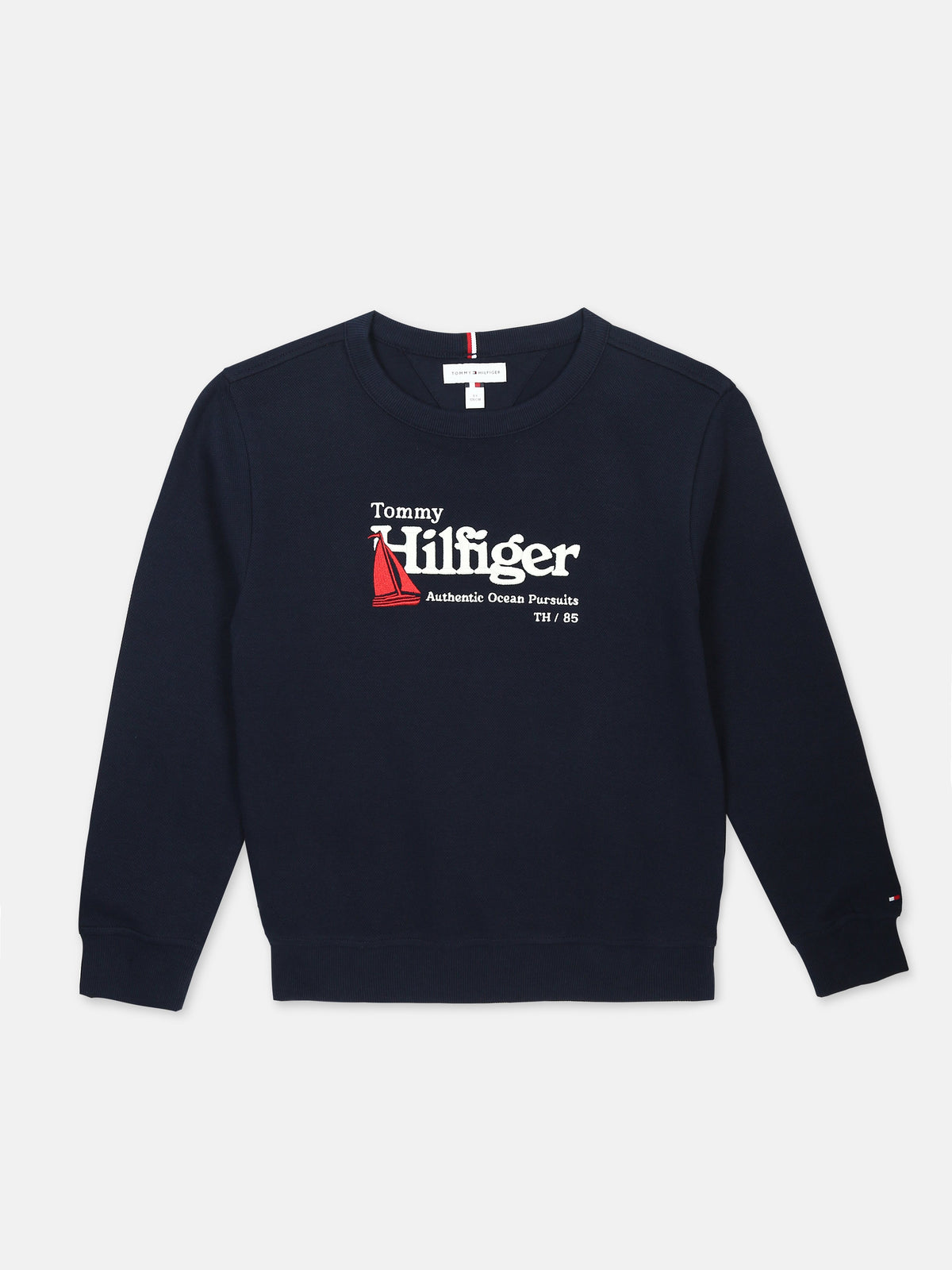 Logo Navy Regenerative Cotton Sweatshirt for Boys