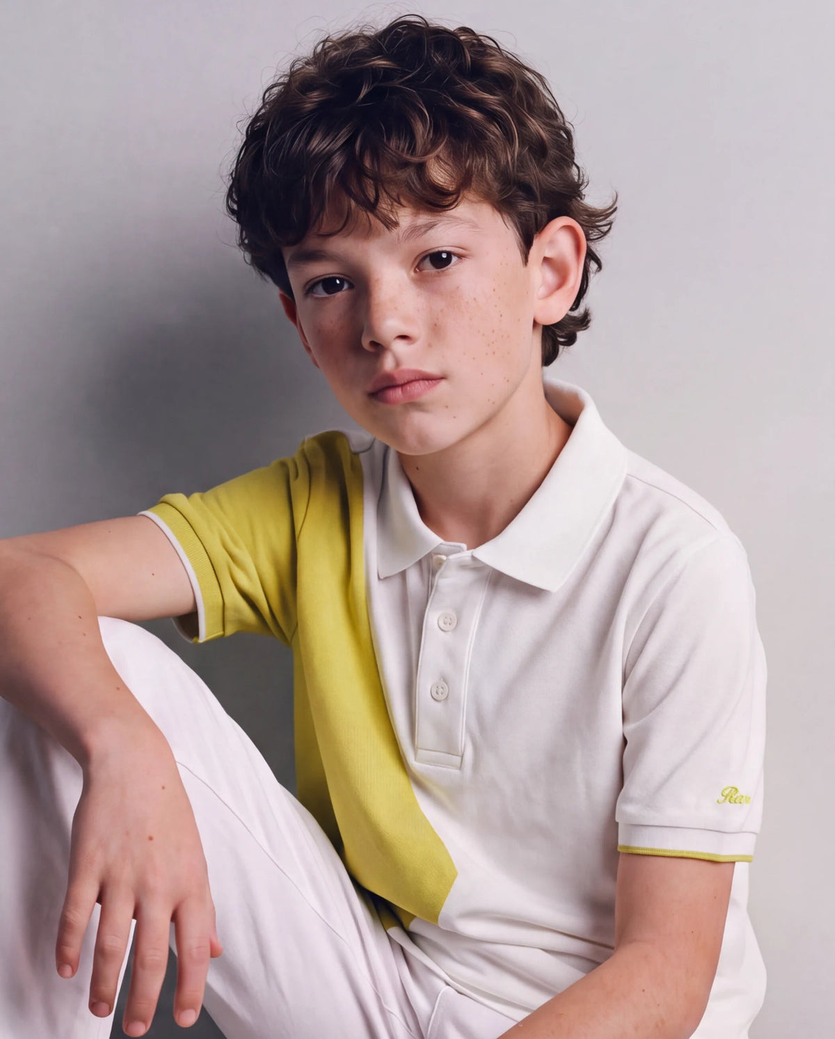 Rare Ones Boys Abel Regular Fit Cotton Blend Polo - White