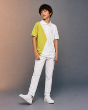 Rare Ones Boys Abel Regular Fit Cotton Blend Polo - White