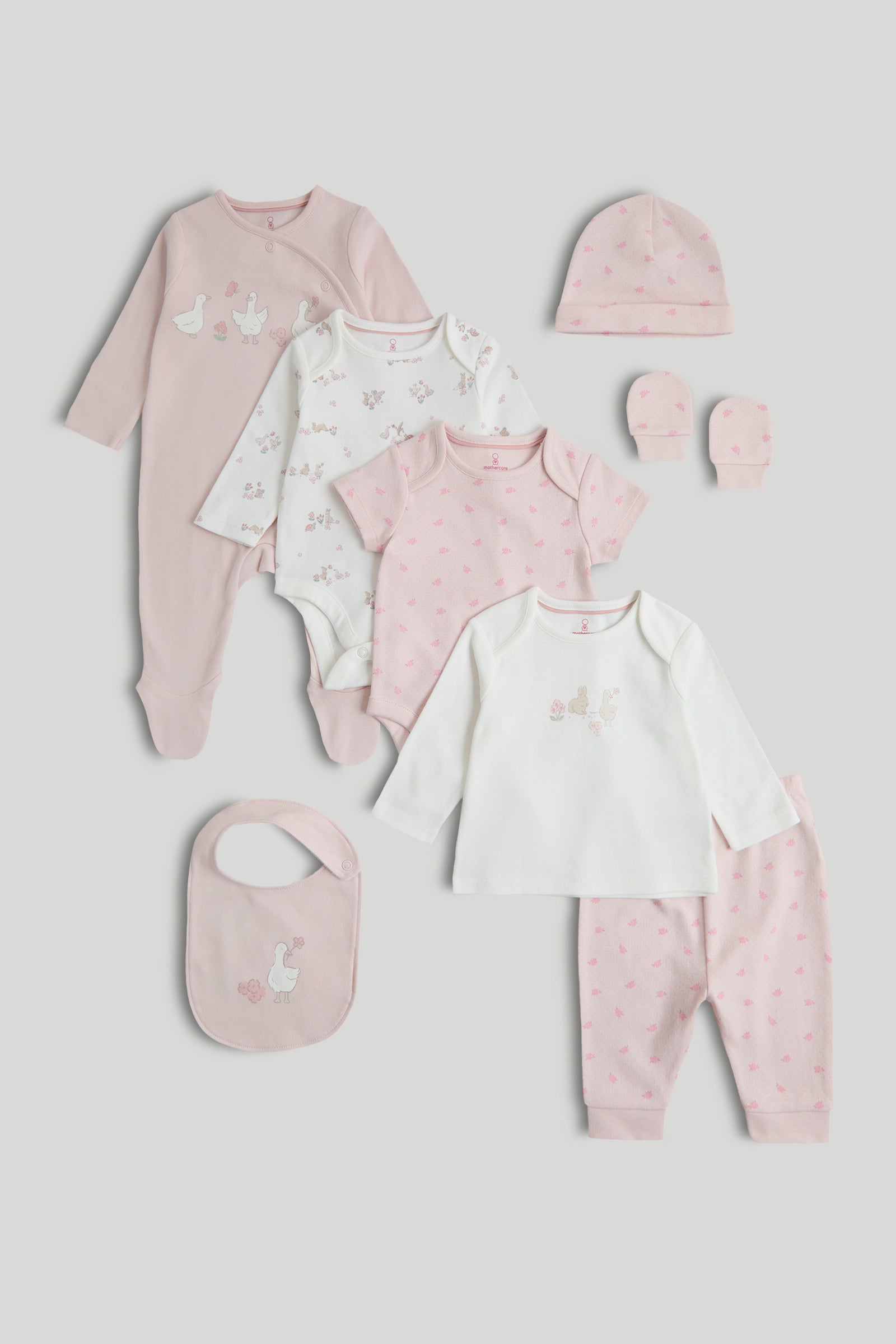 Baby Multi Cotton Printed 8 Piece Essentials Set