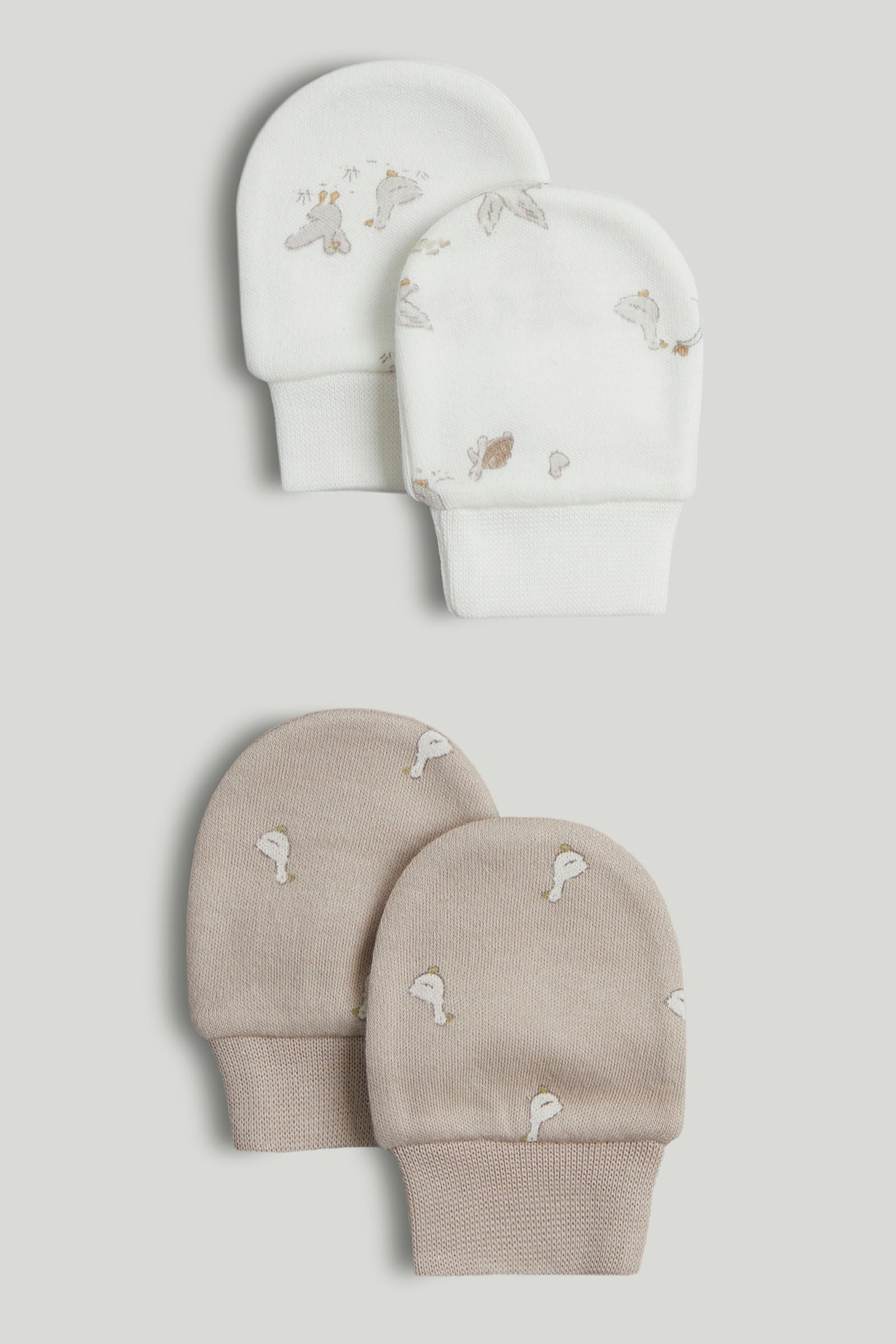 Baby Multi Cotton Mittens Pack of 2