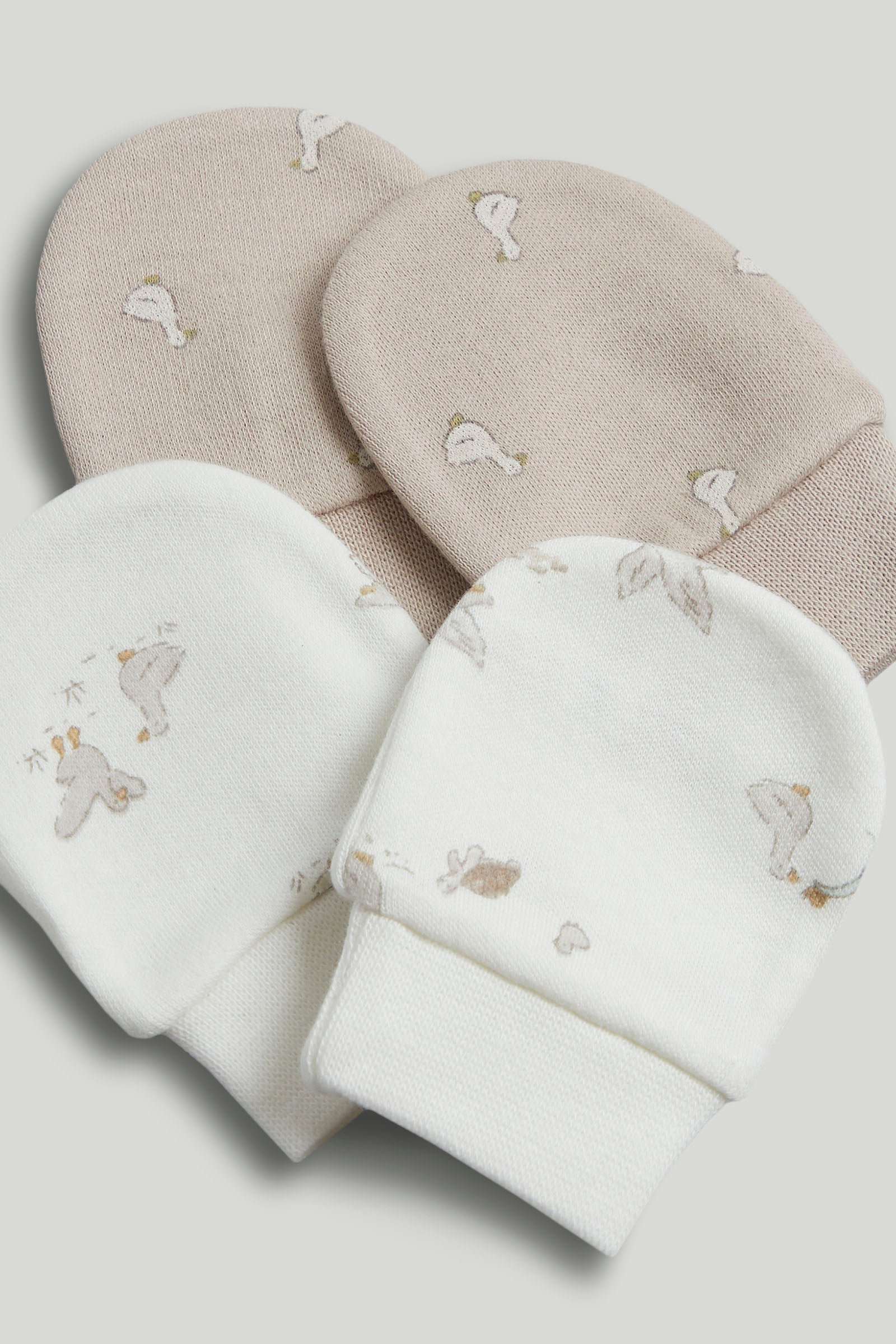 Baby Multi Cotton Mittens Pack of 2