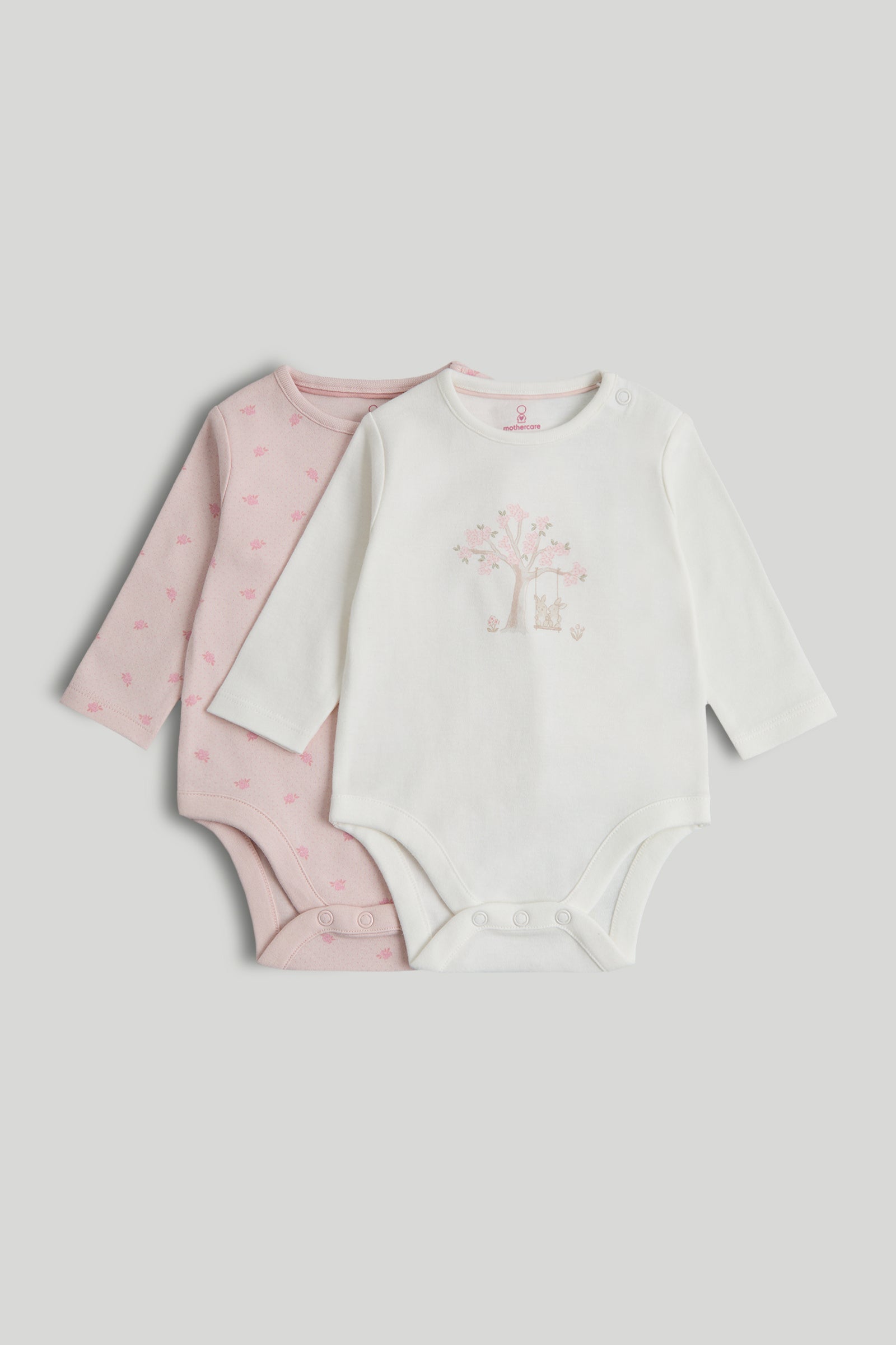 Boys Multi Print Cotton Regular Fit 2-Pack Long Sleeve Bodysuits