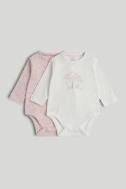 Boys Multi Print Cotton Regular Fit 2-Pack Long Sleeve Bodysuits