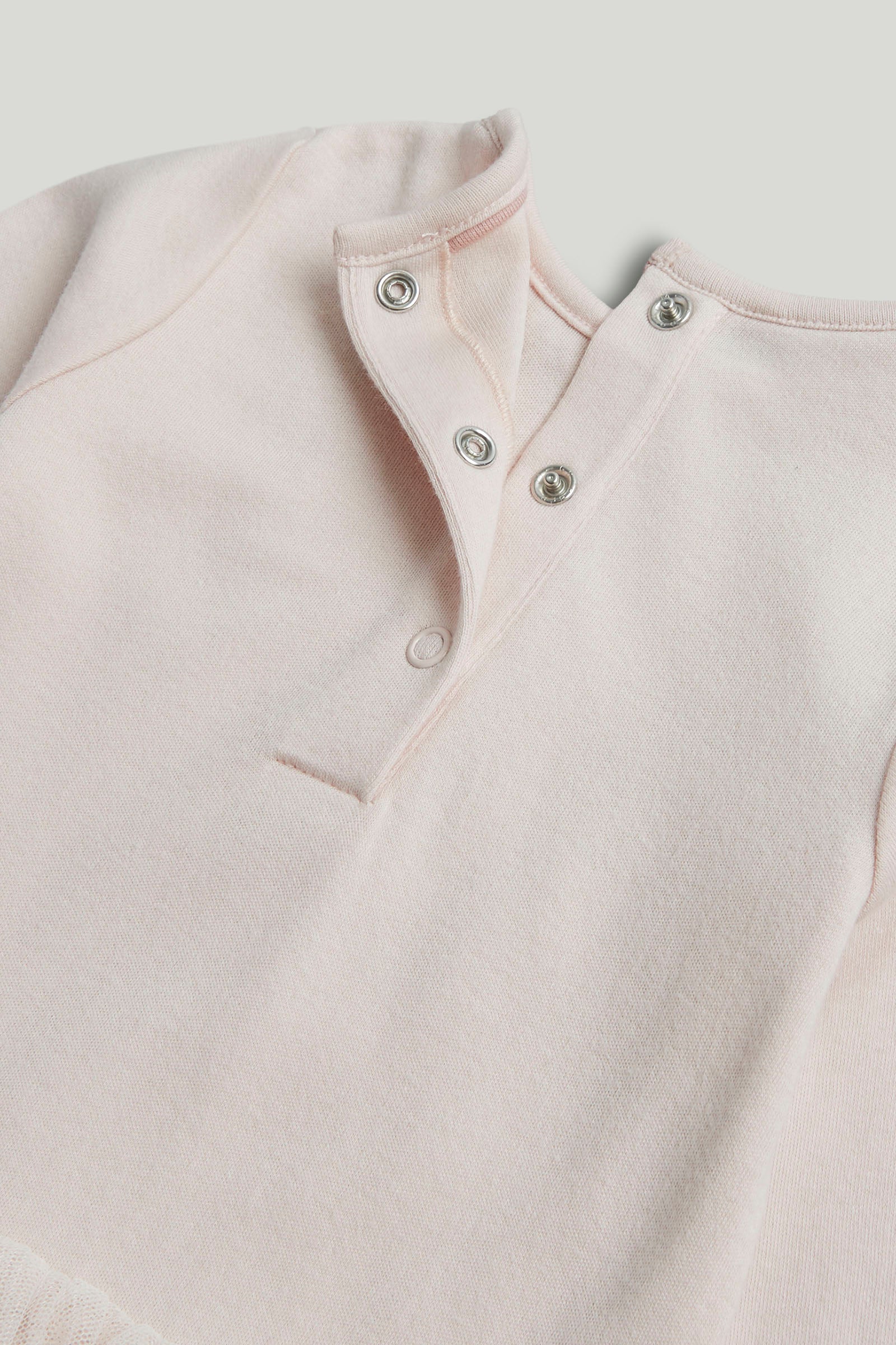 Baby Girls Light Pink Cotton Tutu All-in-One Sleepsuit