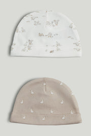 Baby Multi Cotton Printed Caps Pack of 2