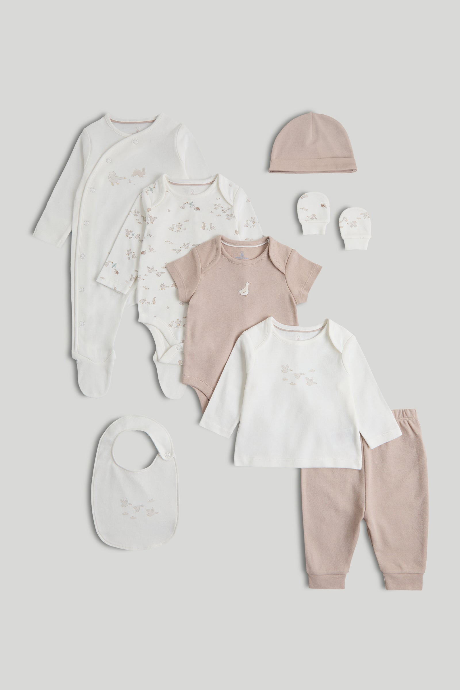 Baby Multi Cotton Printed 8 Piece Clothing Set