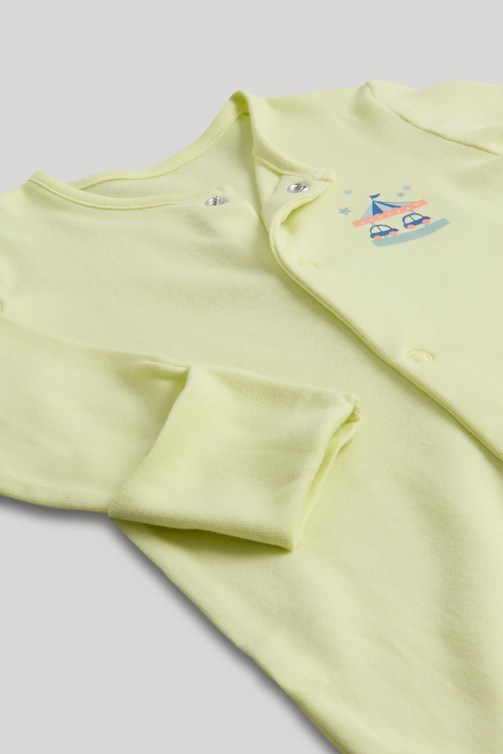Boys Multi Cotton Regular Fit 3-Pack Carnival Sleepsuits