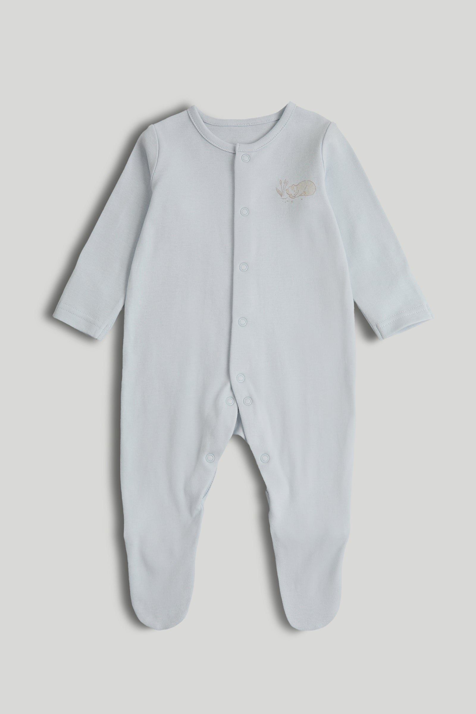 Boys Multi Solid Cotton Regular Fit 3-Pack Sleepsuits