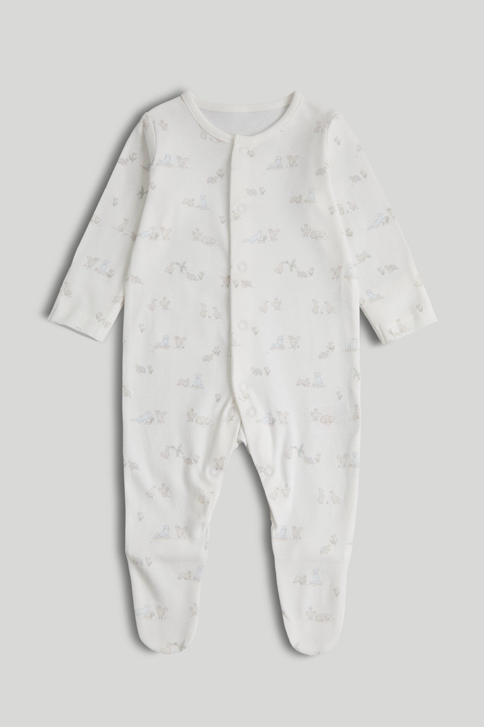 Boys Multi Solid Cotton Regular Fit 3-Pack Sleepsuits