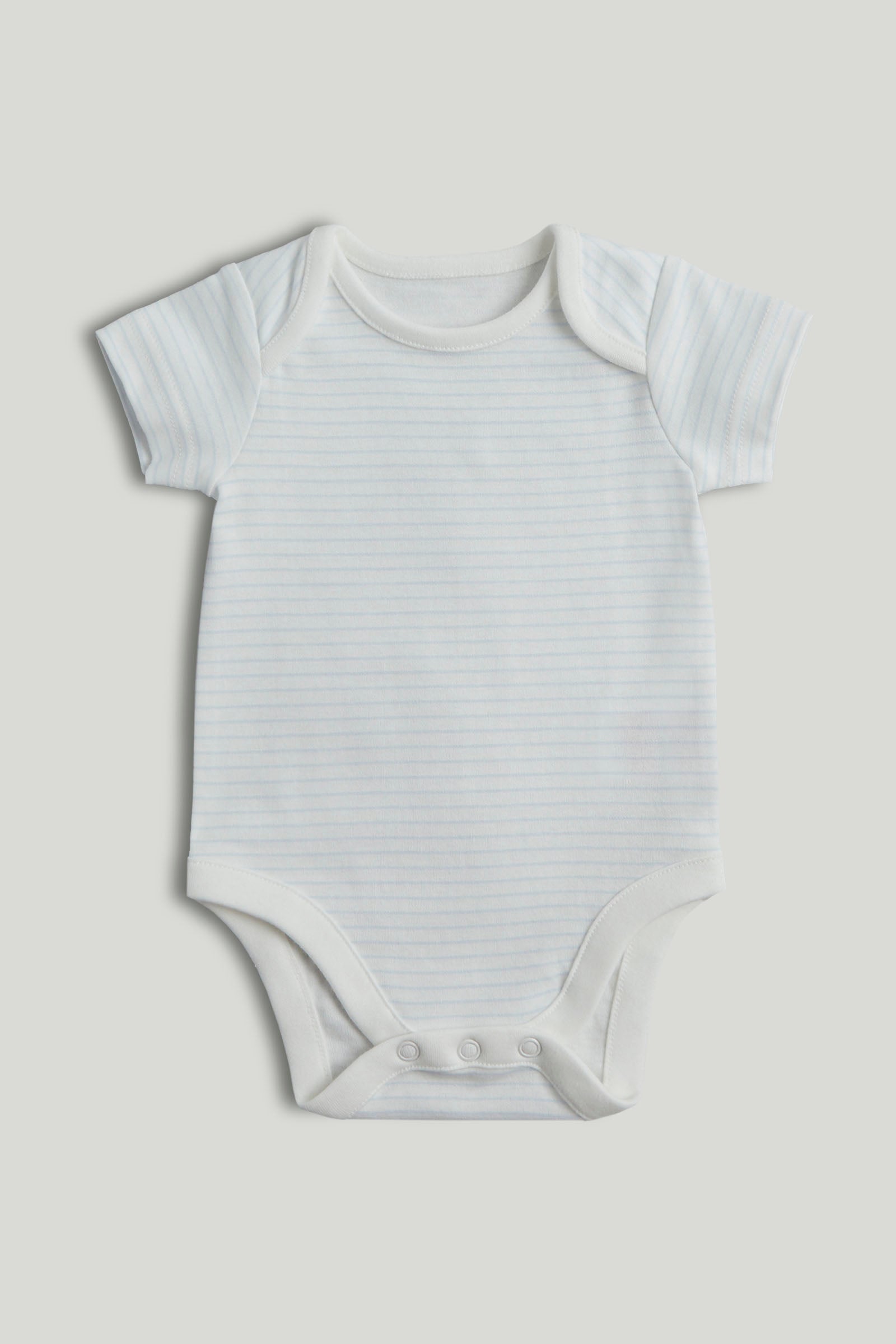 Boys Multi Solid Cotton Regular Fit 5-Pack Short Sleeve Bodysuits