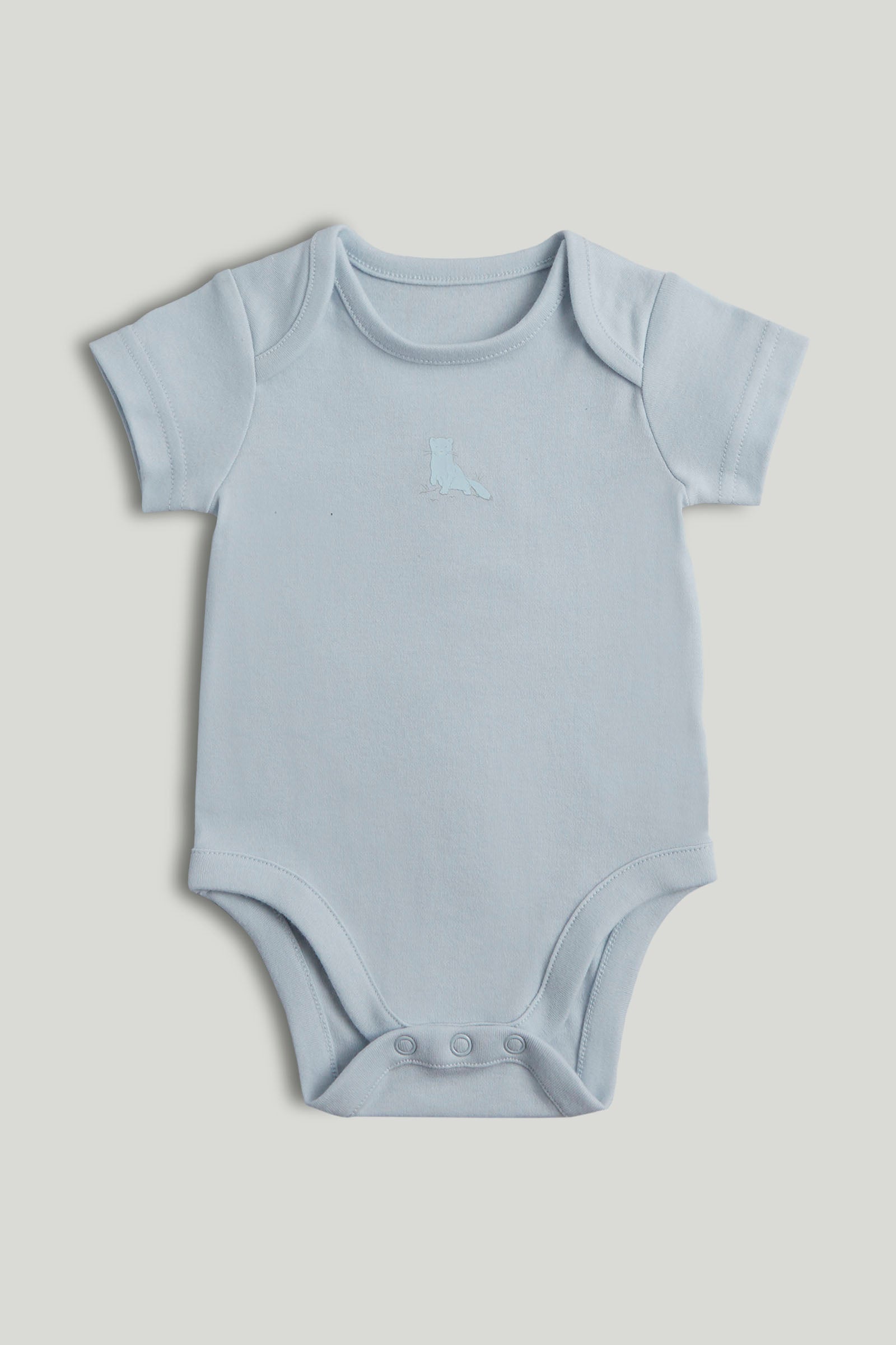 Boys Multi Solid Cotton Regular Fit 5-Pack Short Sleeve Bodysuits