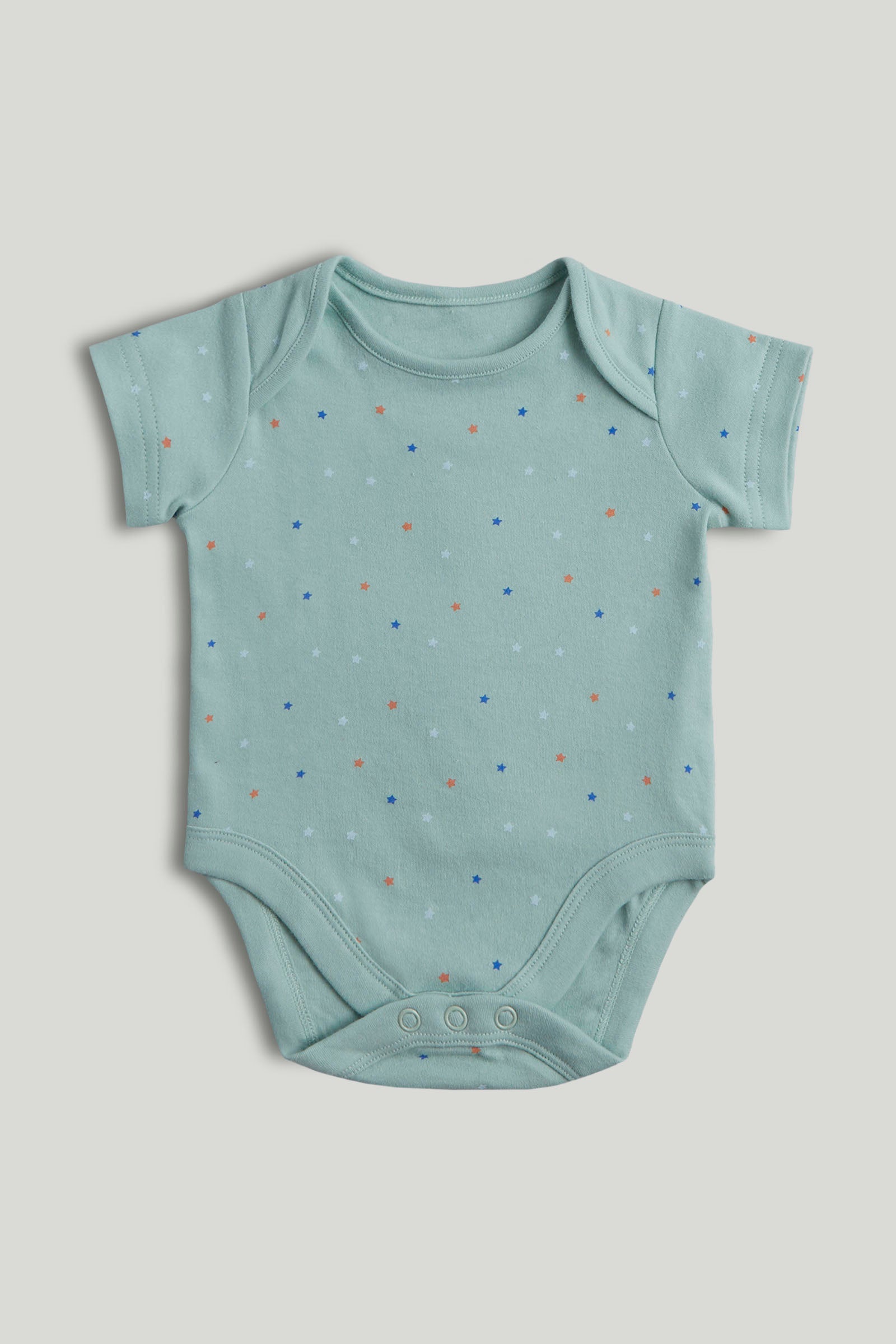 Boys Multi Carnival Print Cotton Regular Fit 5-Pack Short Sleeve Bodysuits