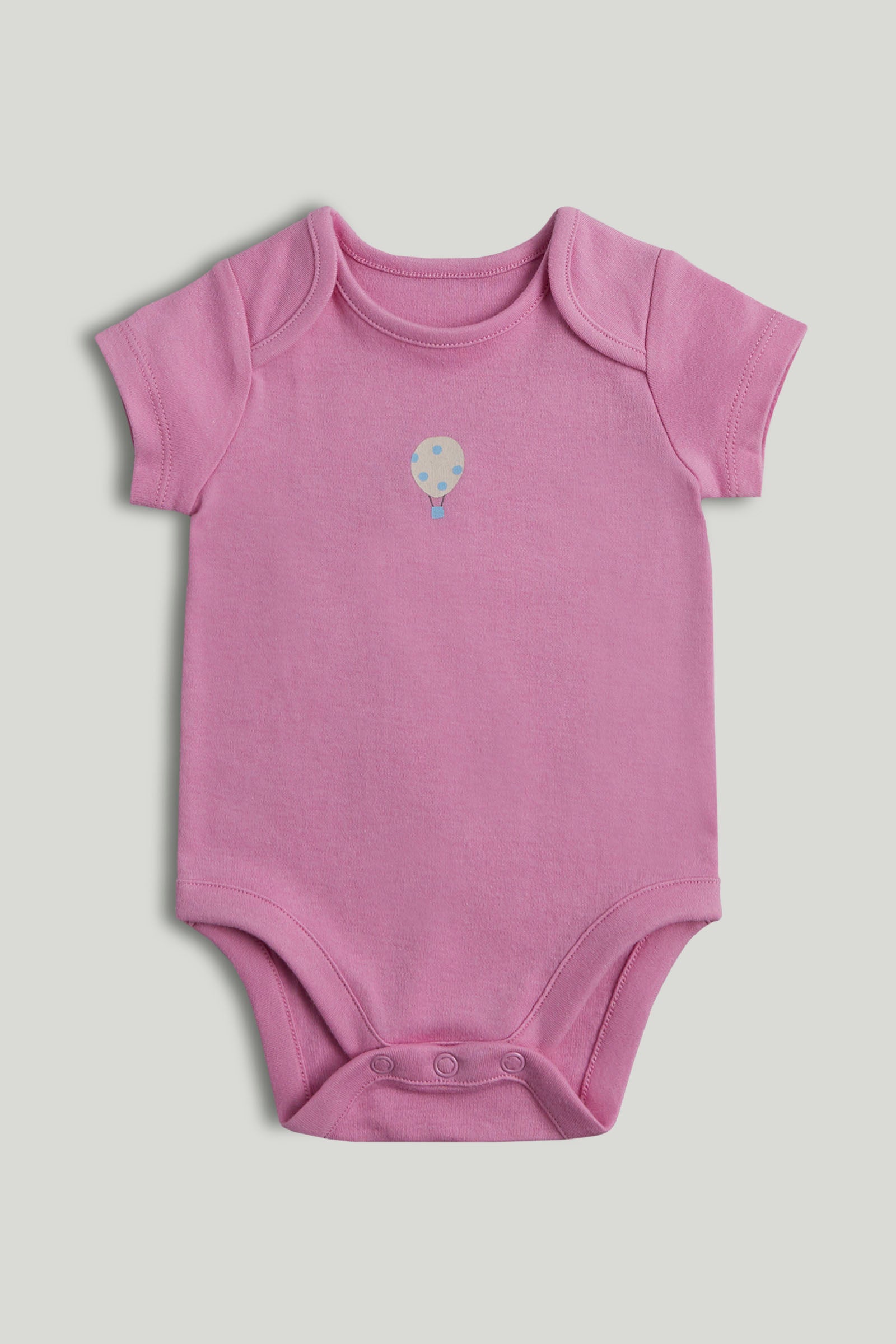 Girls Multi Solid Cotton Blend Regular Fit 5-Pack Short Sleeve Bodysuits