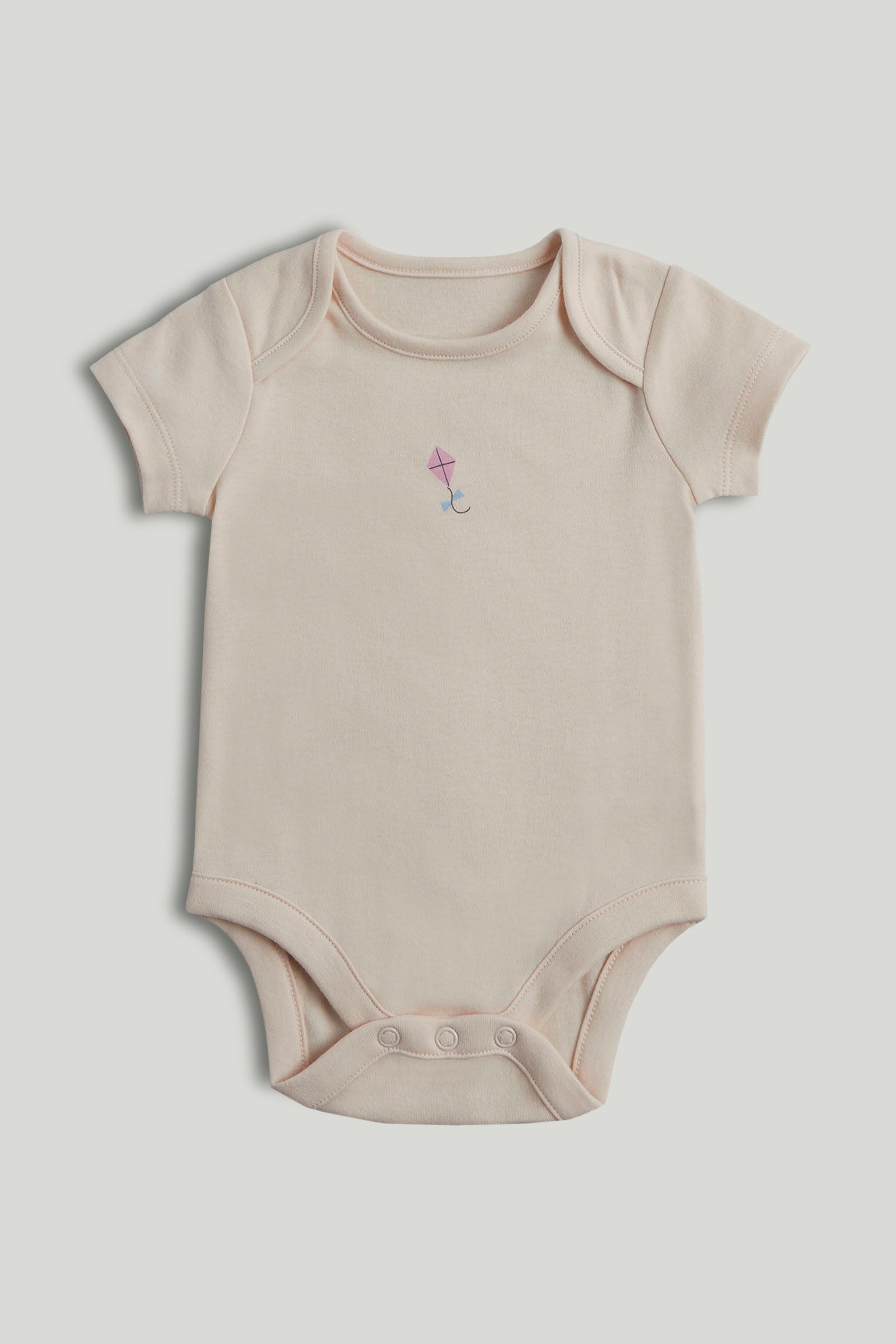 Girls Multi Solid Cotton Blend Regular Fit 5-Pack Short Sleeve Bodysuits