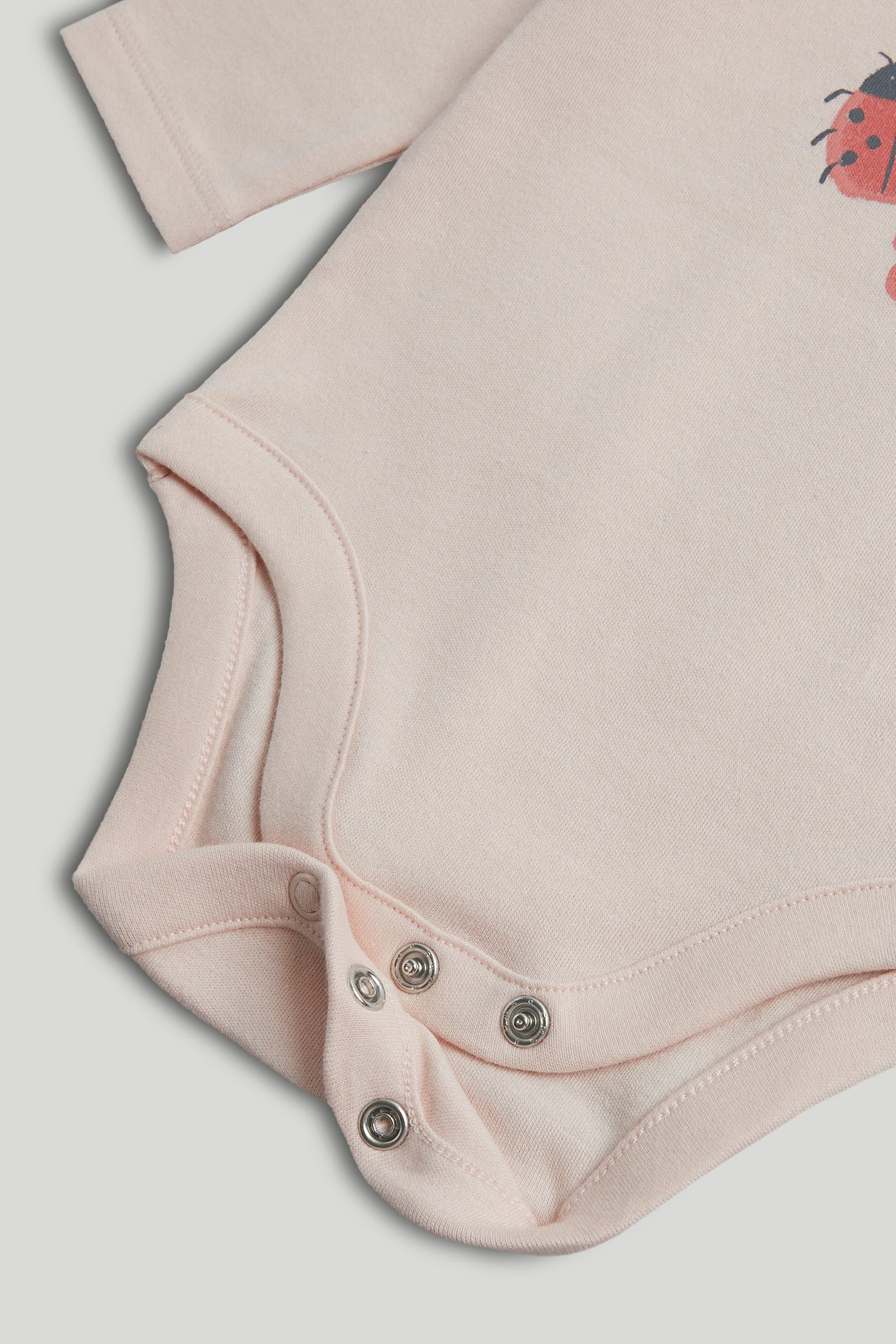 Girls Light Pink Strawberry Print Cotton Regular Fit 3-Piece Set