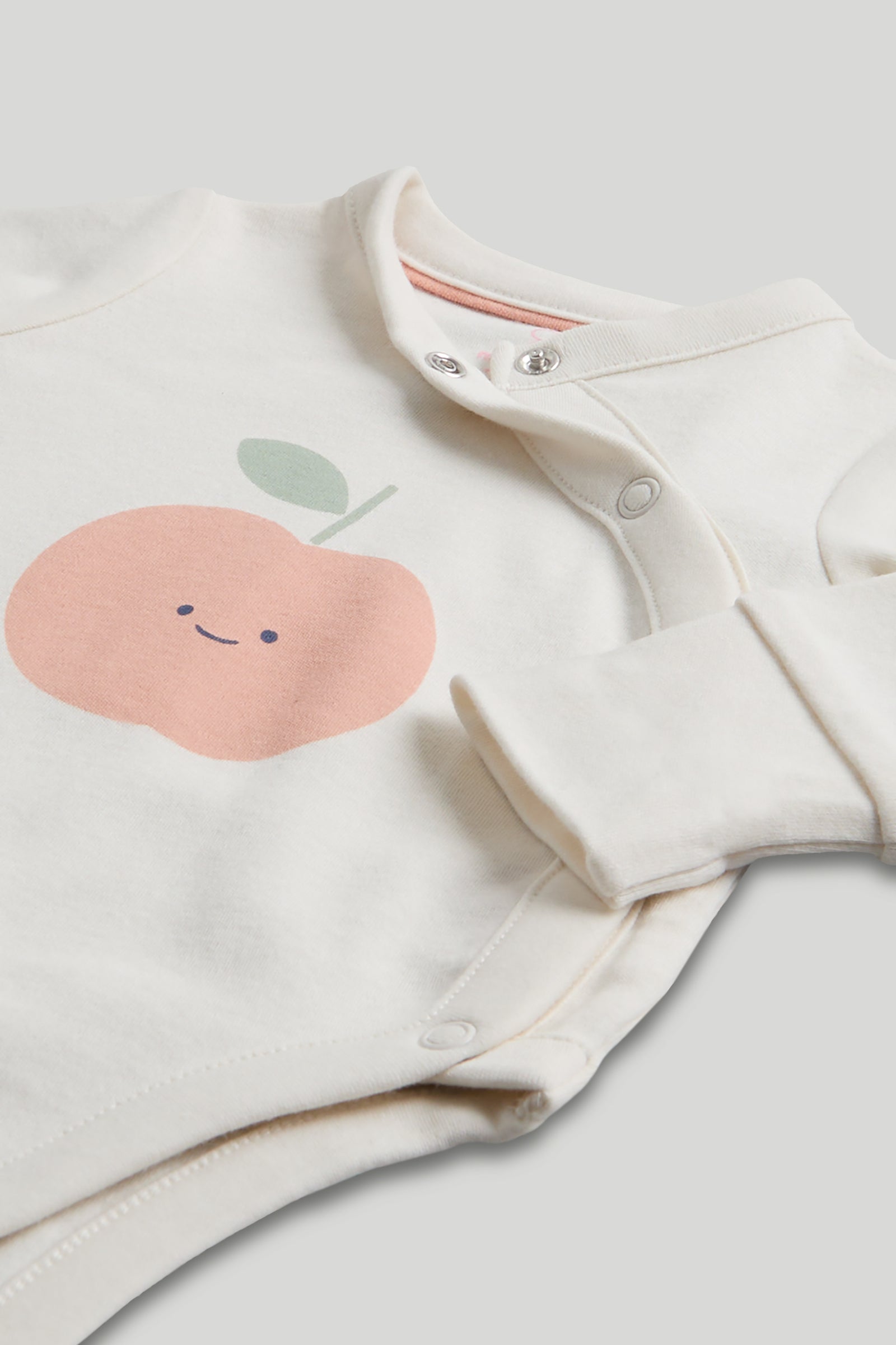 Baby Girls Cream Cotton Bodysuit Set with Hat & Pants