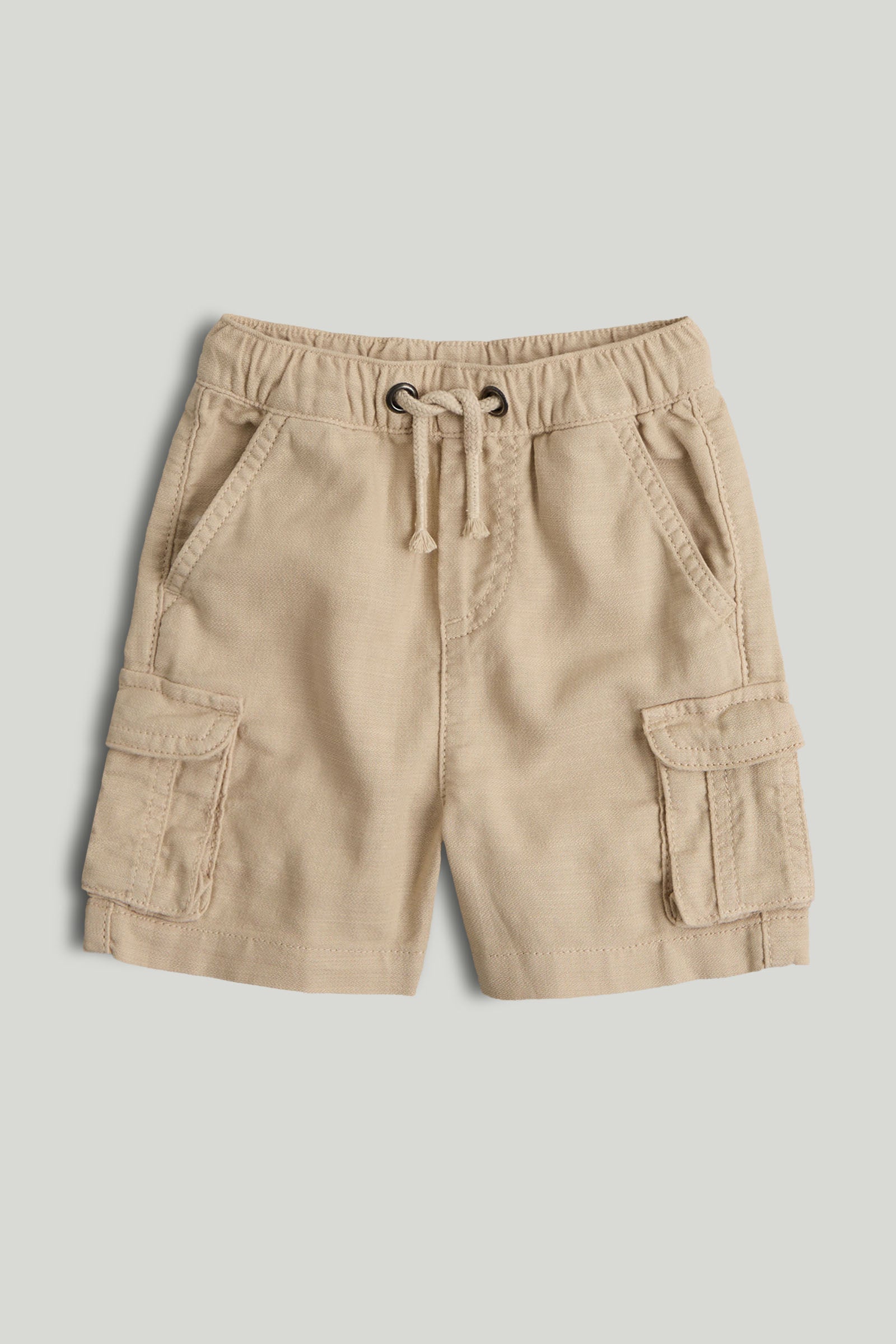 Boys Dark Green Linen Blend Regular Fit Casual Trousers