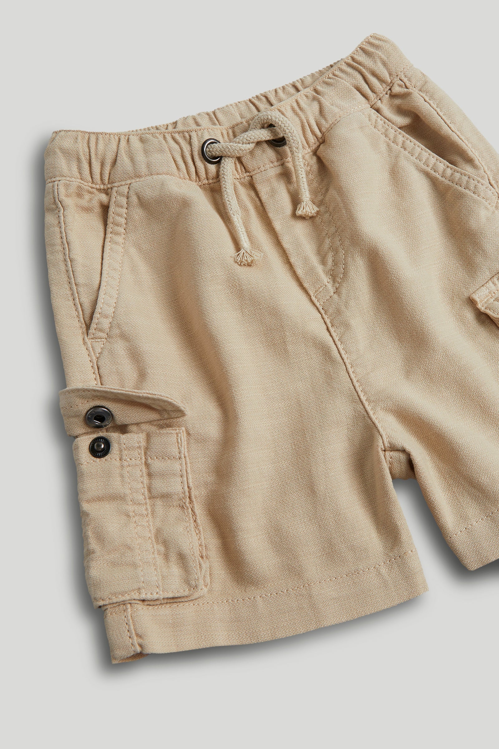 Boys Dark Green Linen Blend Regular Fit Casual Trousers