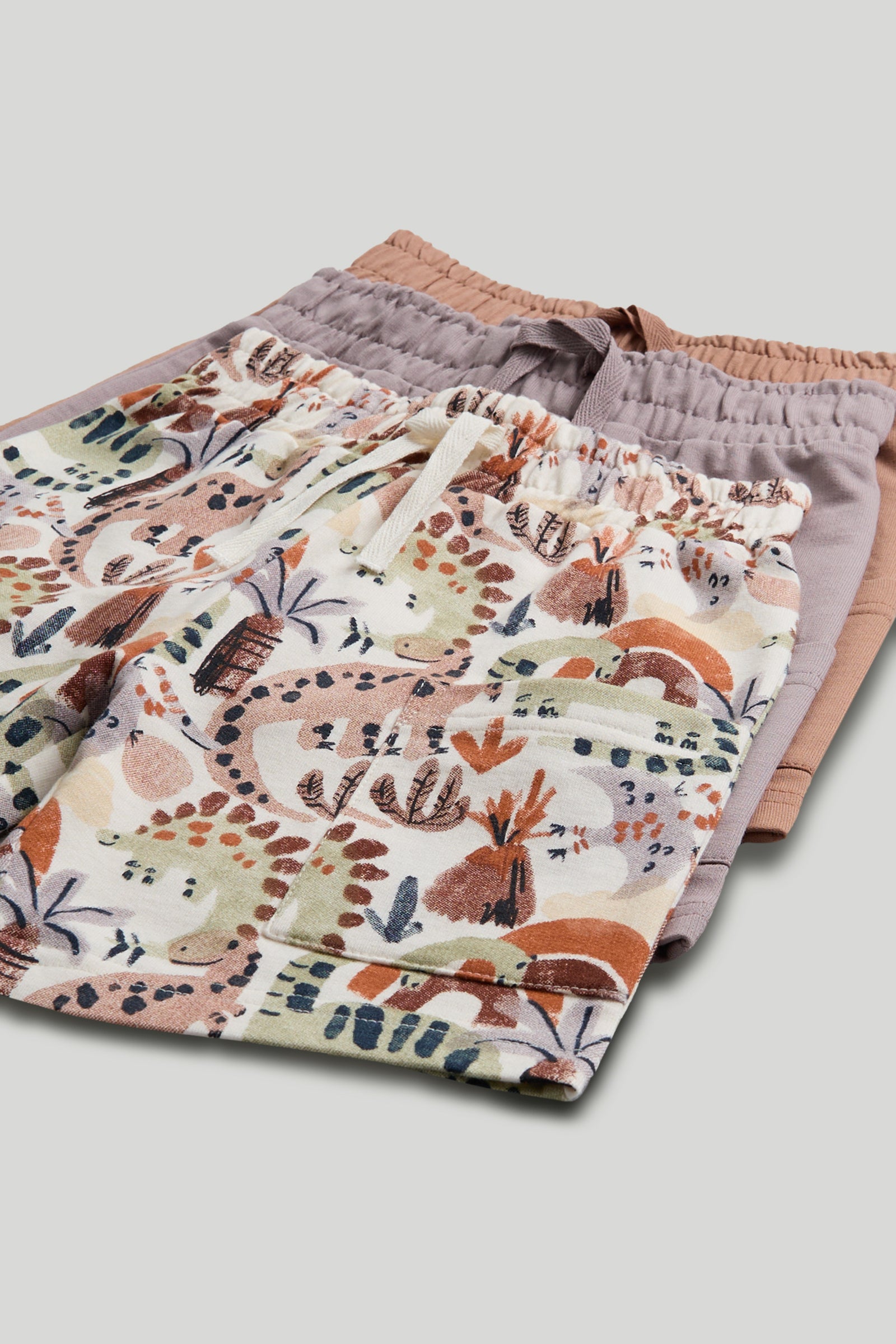 Boys Multi Color Printed Cotton Regular Fit 3-Pack Shorts